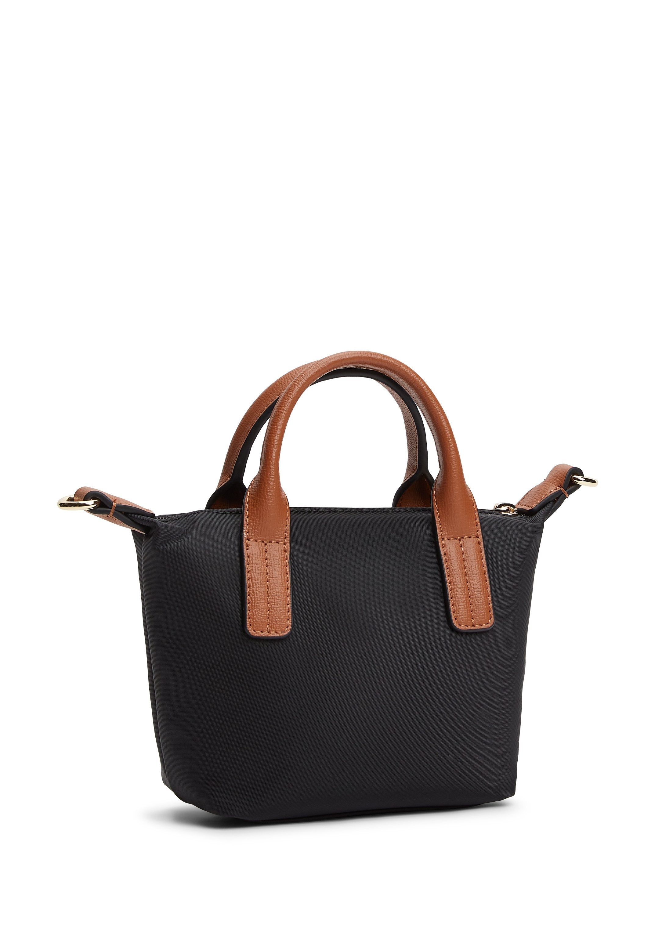 TH MONOGRAM CROSSBODY TOTE BAG - Handbag - black