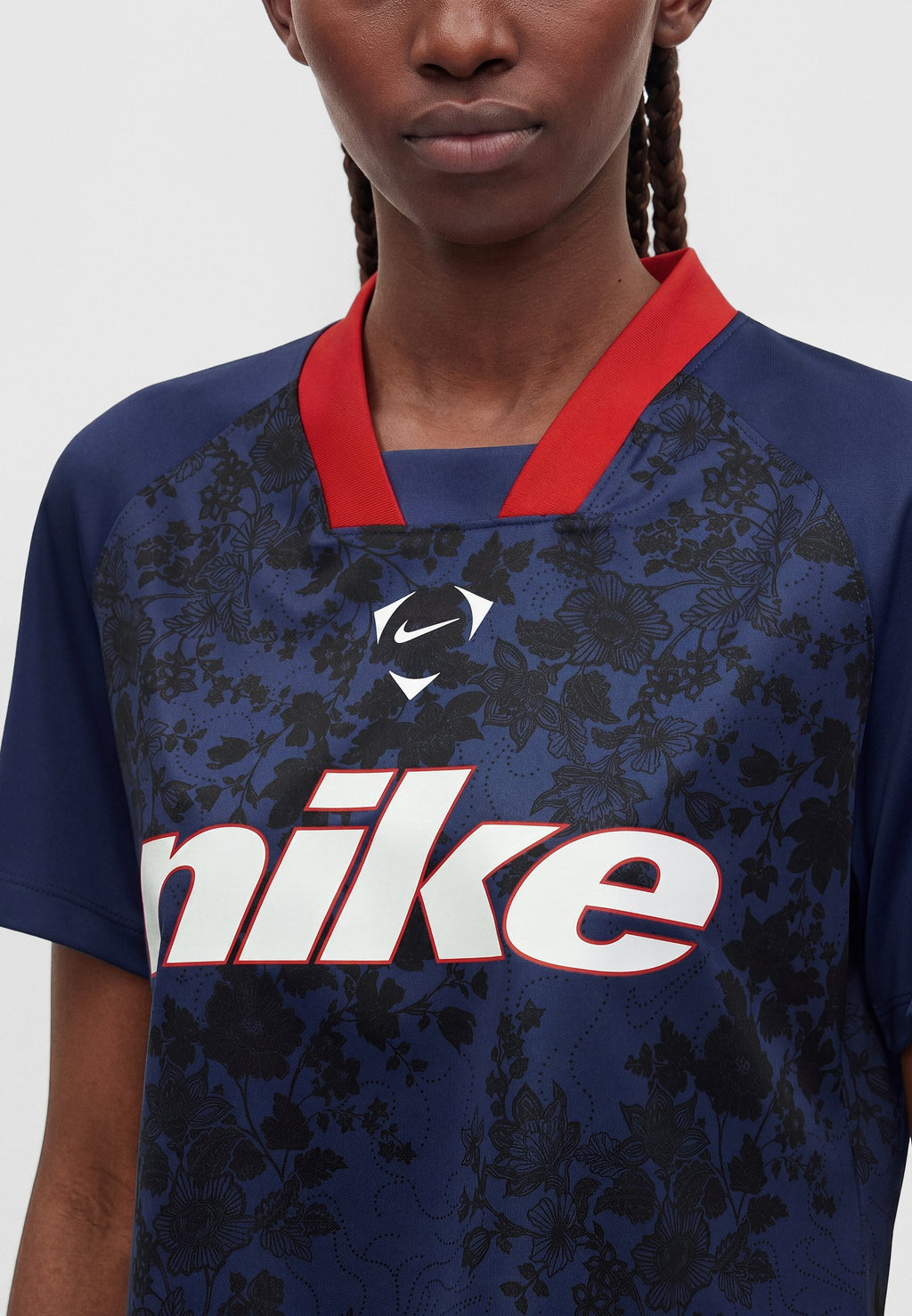 Print T-shirt - midknight navy/fire red/black