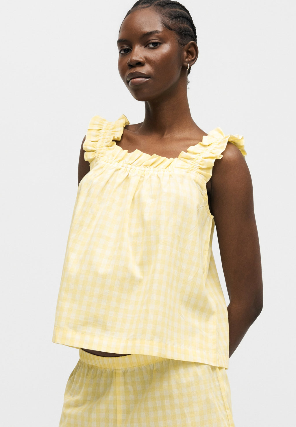 FASHION RUFFLE TANK - Pyjama top - yellow