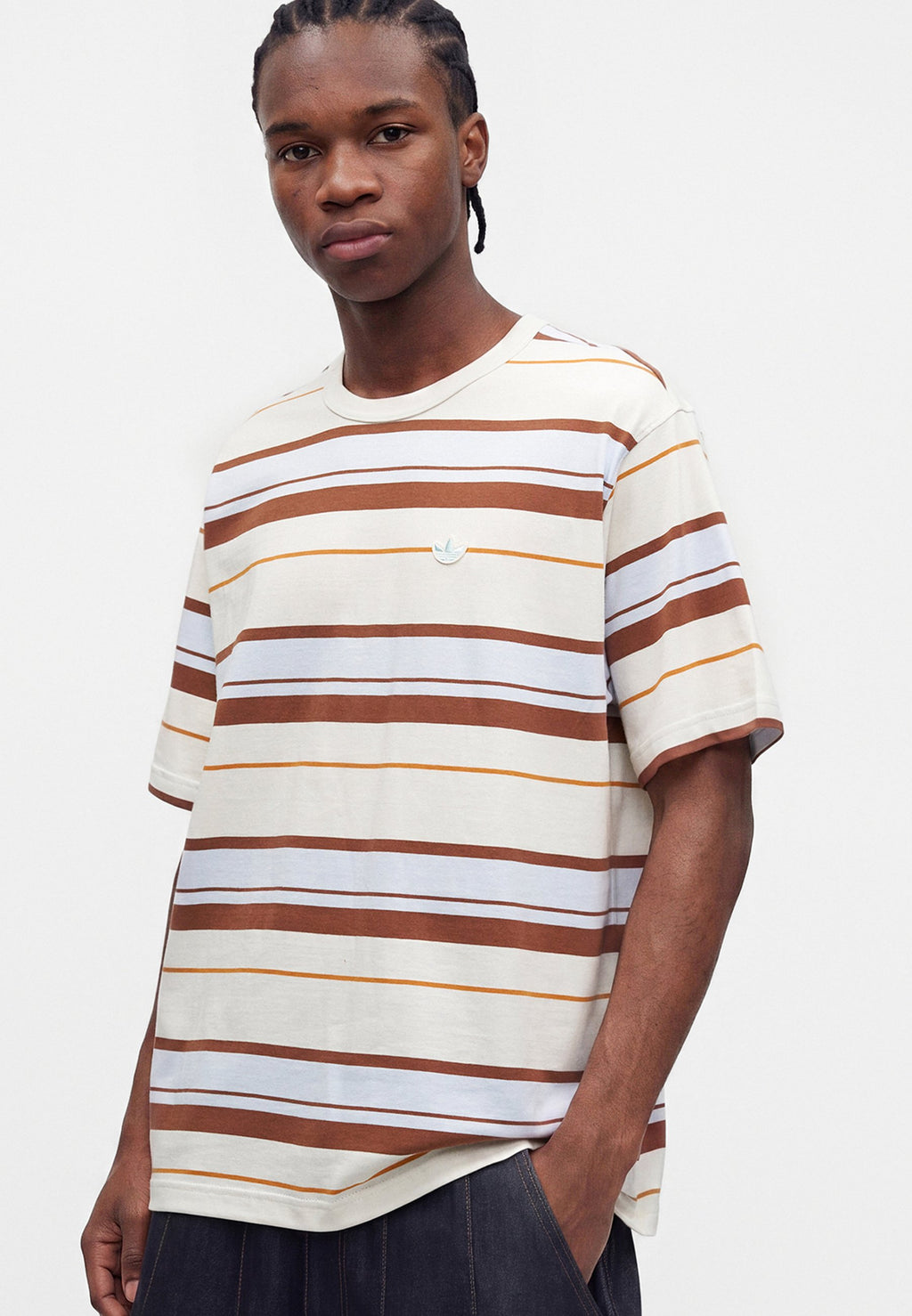 TEE-SHIRT RAYÉ UNISEXE - T-shirt imprimé - blanc cassé
