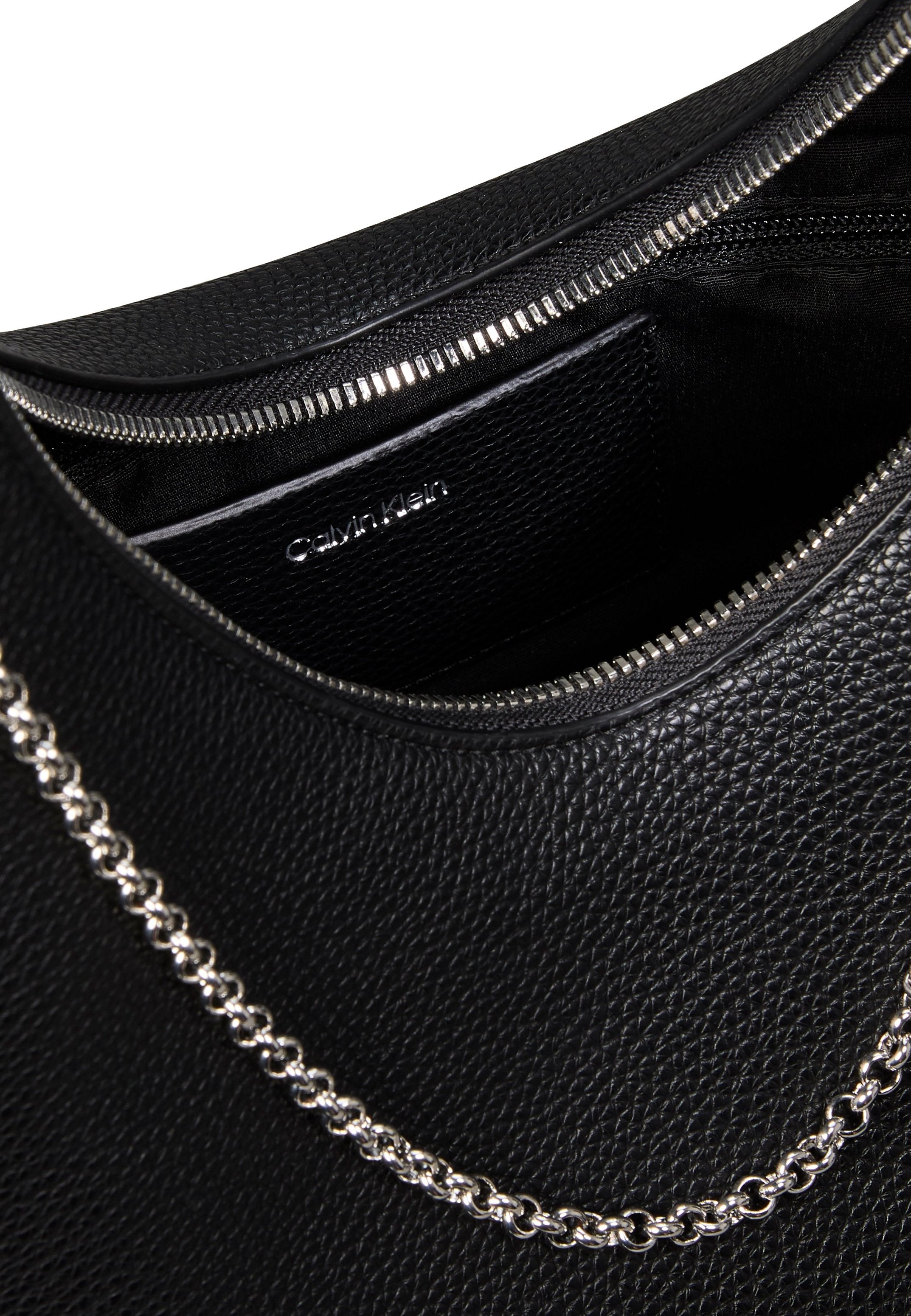 EMBLEM TOP ZIP HOBO - Handbag - black