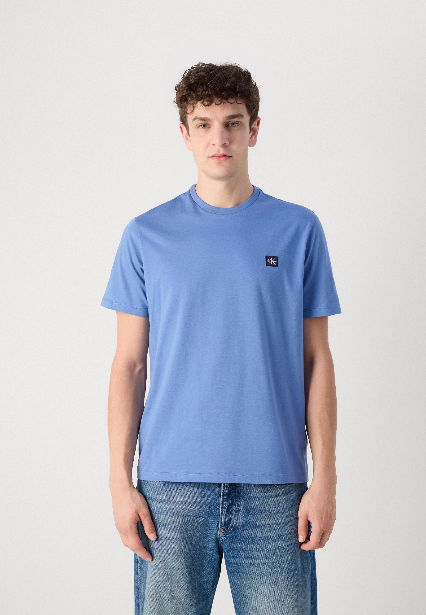 SS BADGE TEE 2'Lİ PAKET - Basic Tişört - siyah/donuk nil mavisi