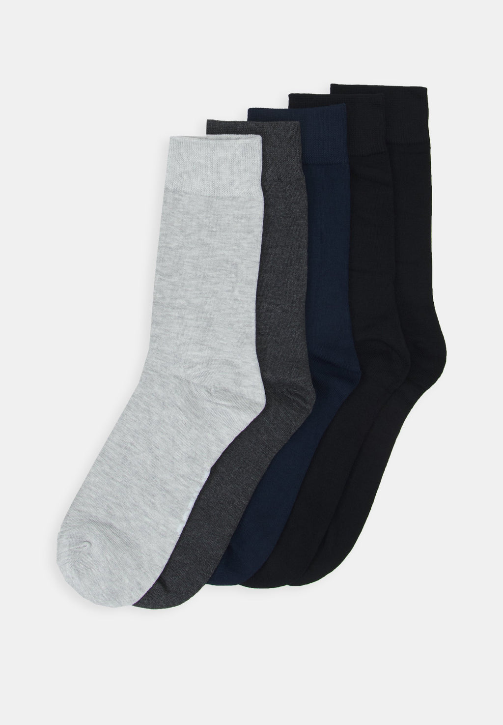 JACBASIC BAMBOO 5 PACK  - Socks - black/navy blazer/dark grey melange/light grey melange