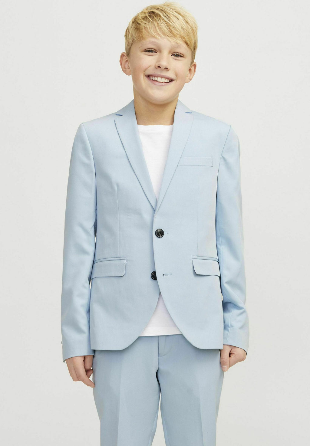 Single-breasted JPRSOLAR Junior - Suit jacket - chambray blue