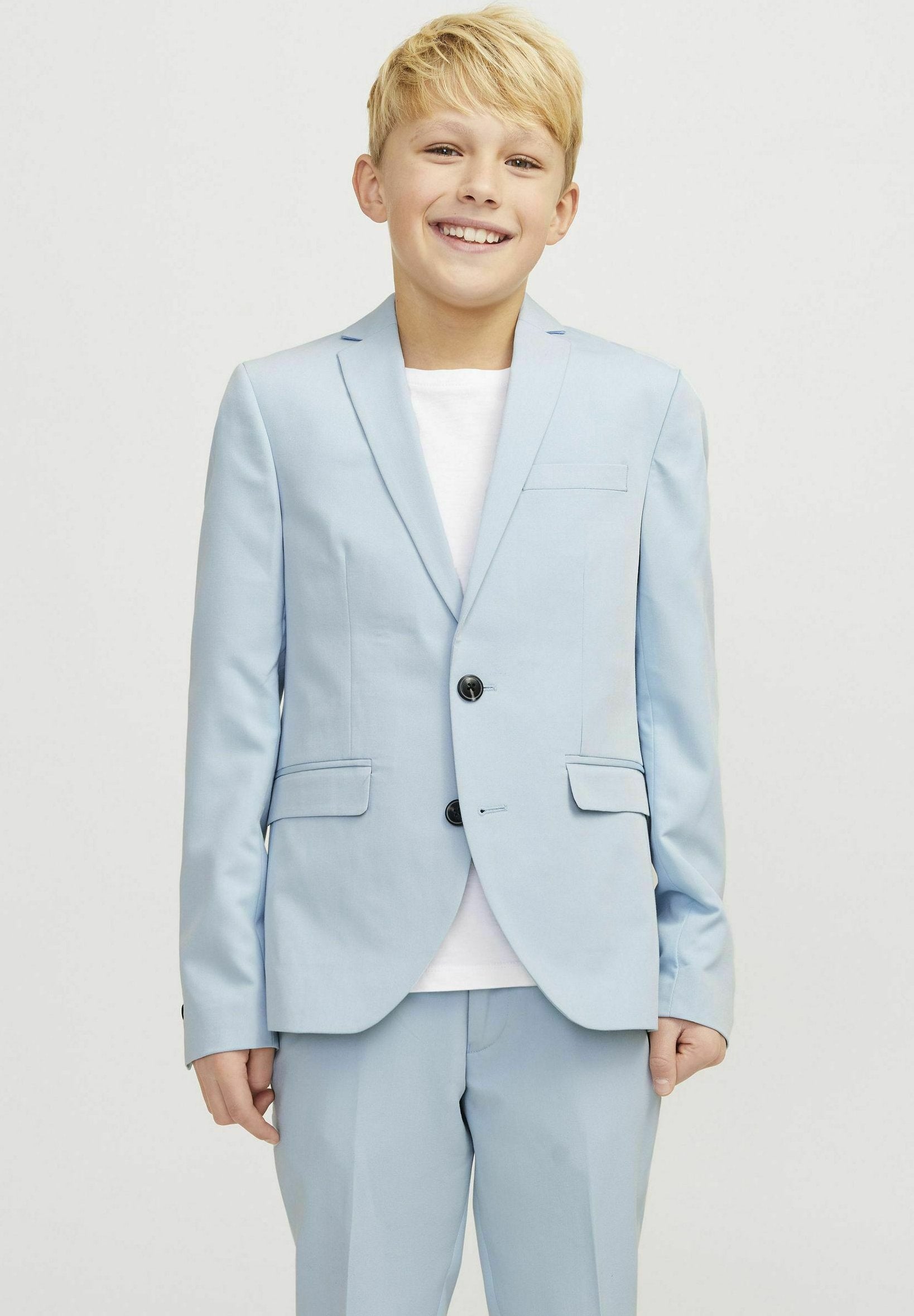 Single-breasted JPRSOLAR Junior - Suit jacket - chambray blue