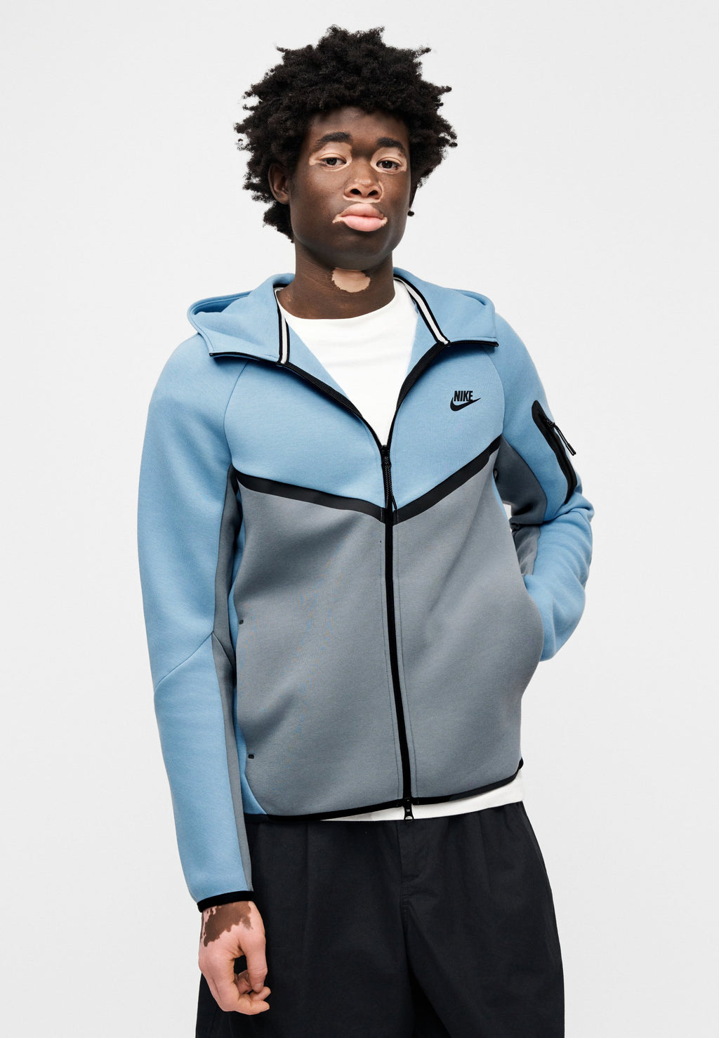 Fleece jacket - work blue/cool grey/black