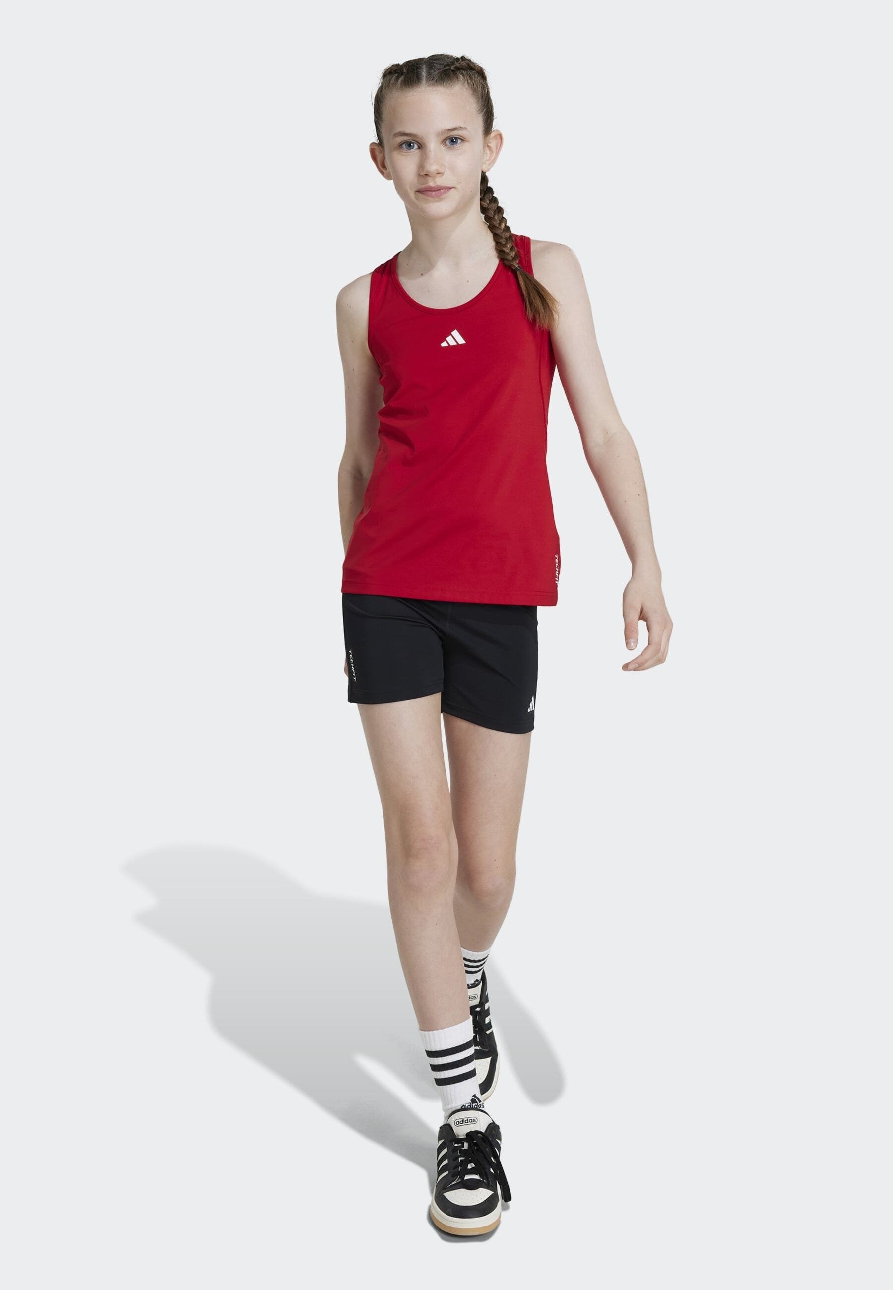 TECHFIT LEGGINGS JUNIOR UNISEX - Sports shorts - black/white