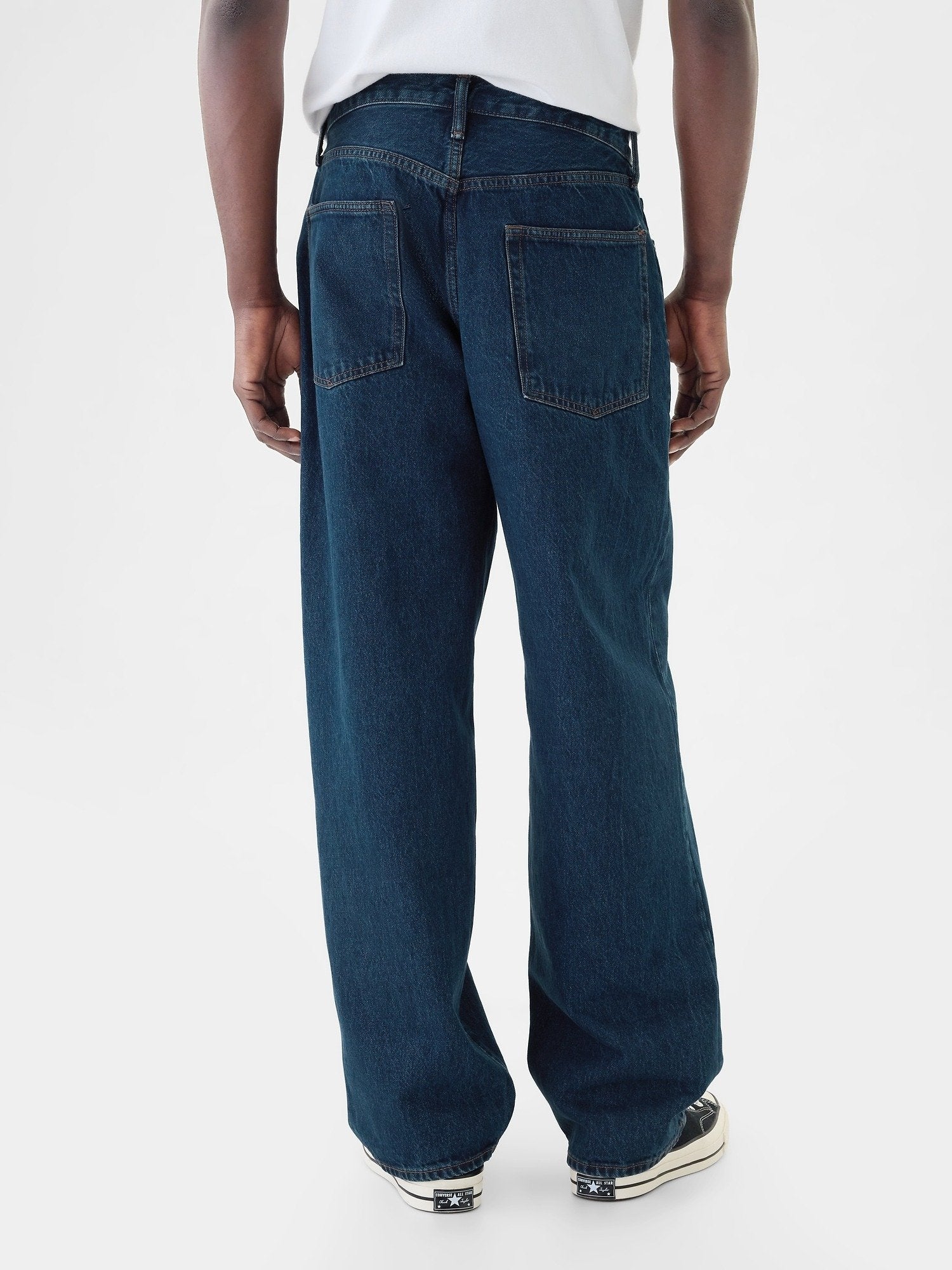 BAGGY FIT RIGID - Straight leg jeans - dark wash