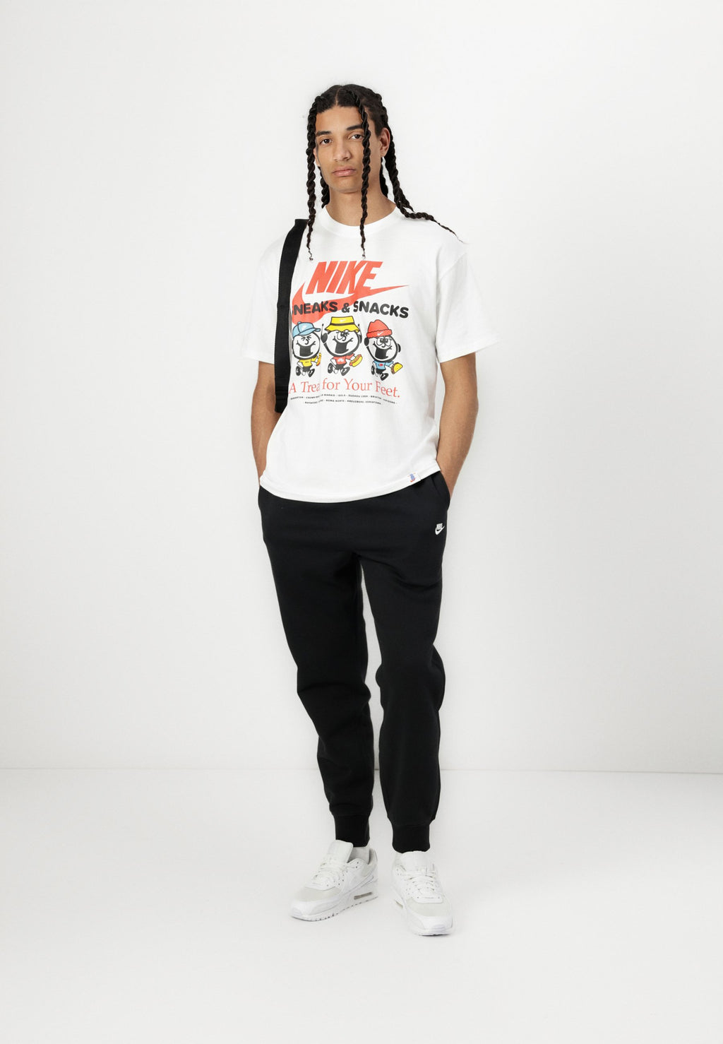 Tracksuit bottoms - black/white