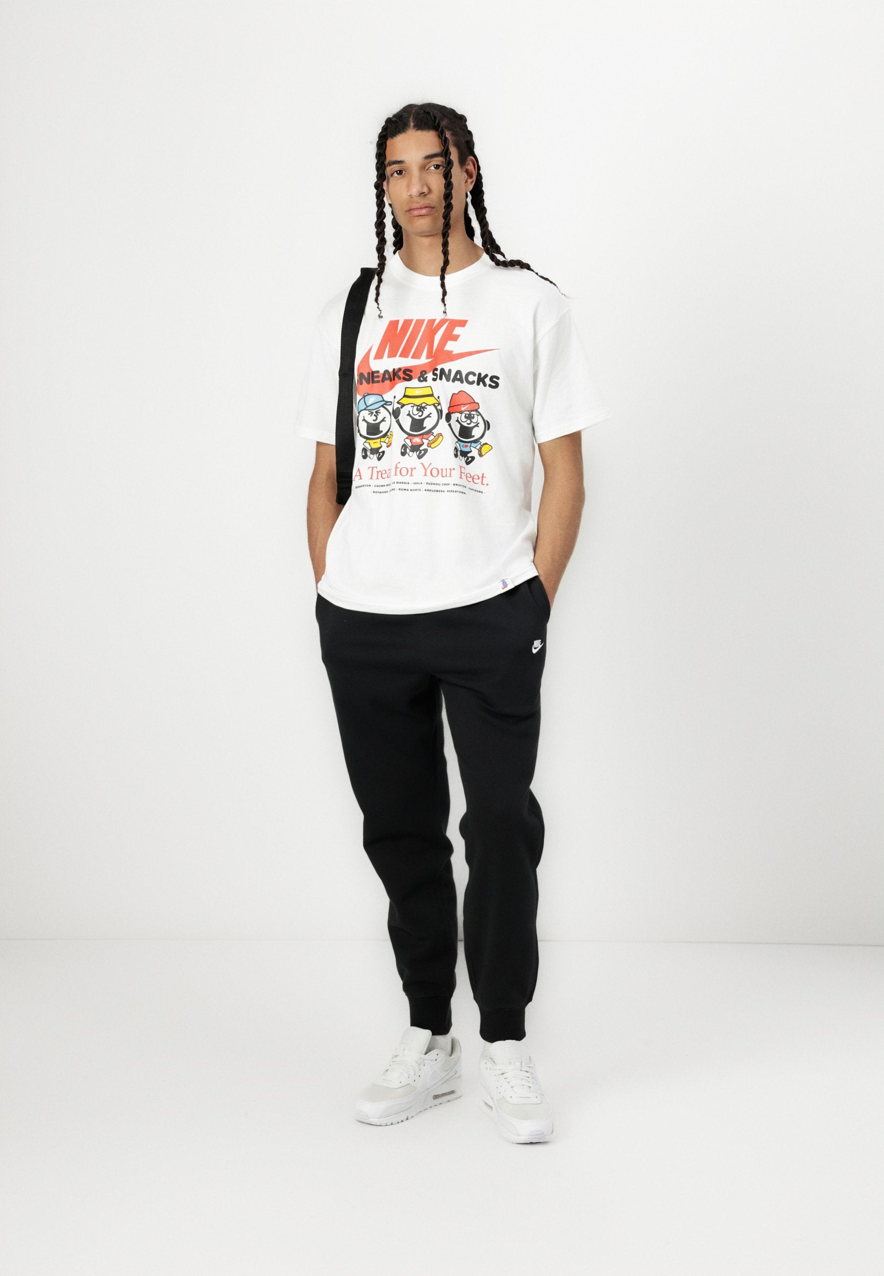 Tracksuit bottoms - black/white