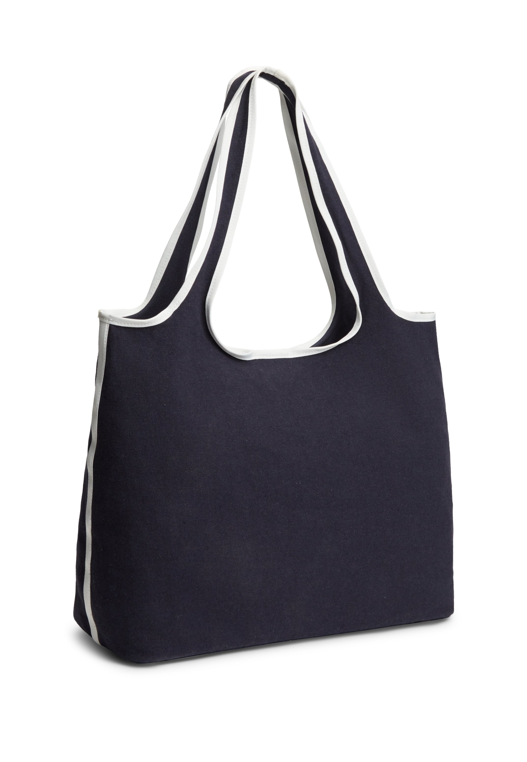 CANVAS BEACH TOTE BAG WITH POUCH - Tote bag - space blue