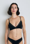 UNIQUE - Triangle bra - black