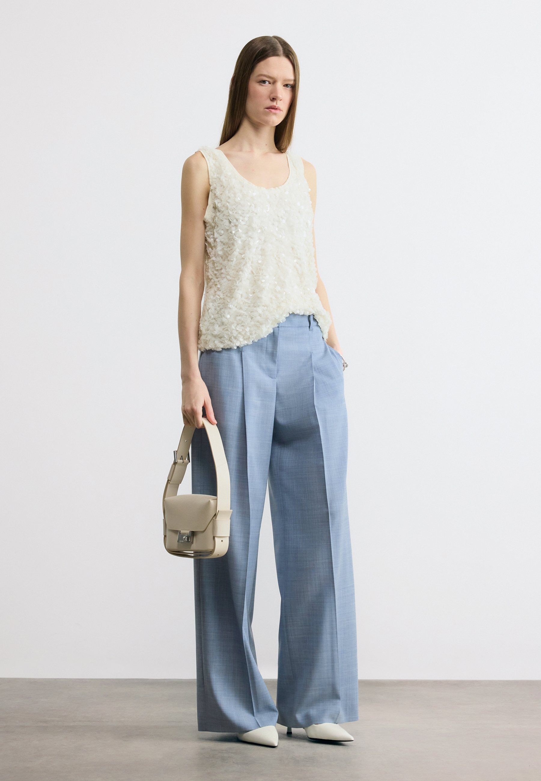 TIANA - Trousers - open blue