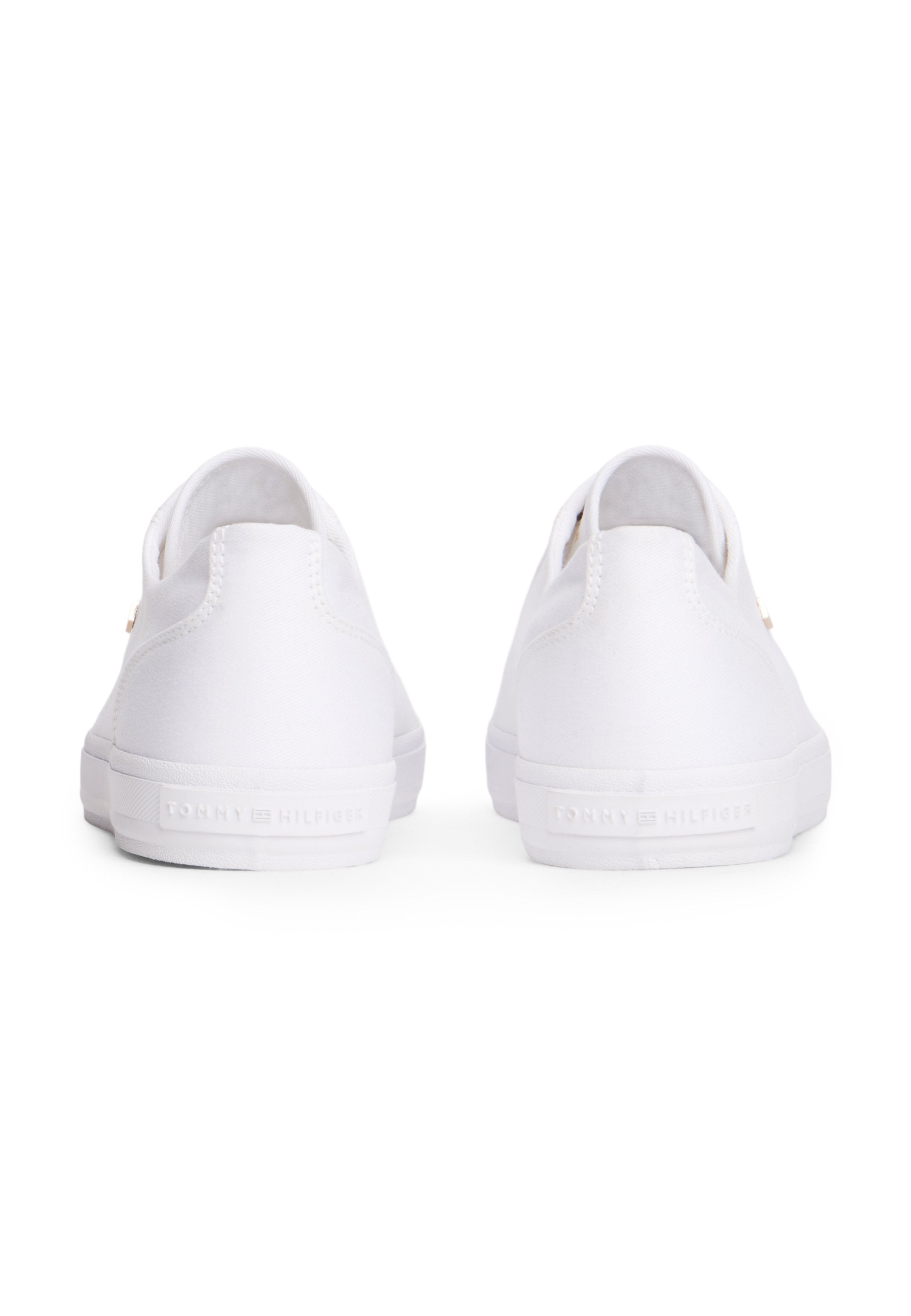 ENAMEL FLAG CANVAS TRAINERS - Trainers - white