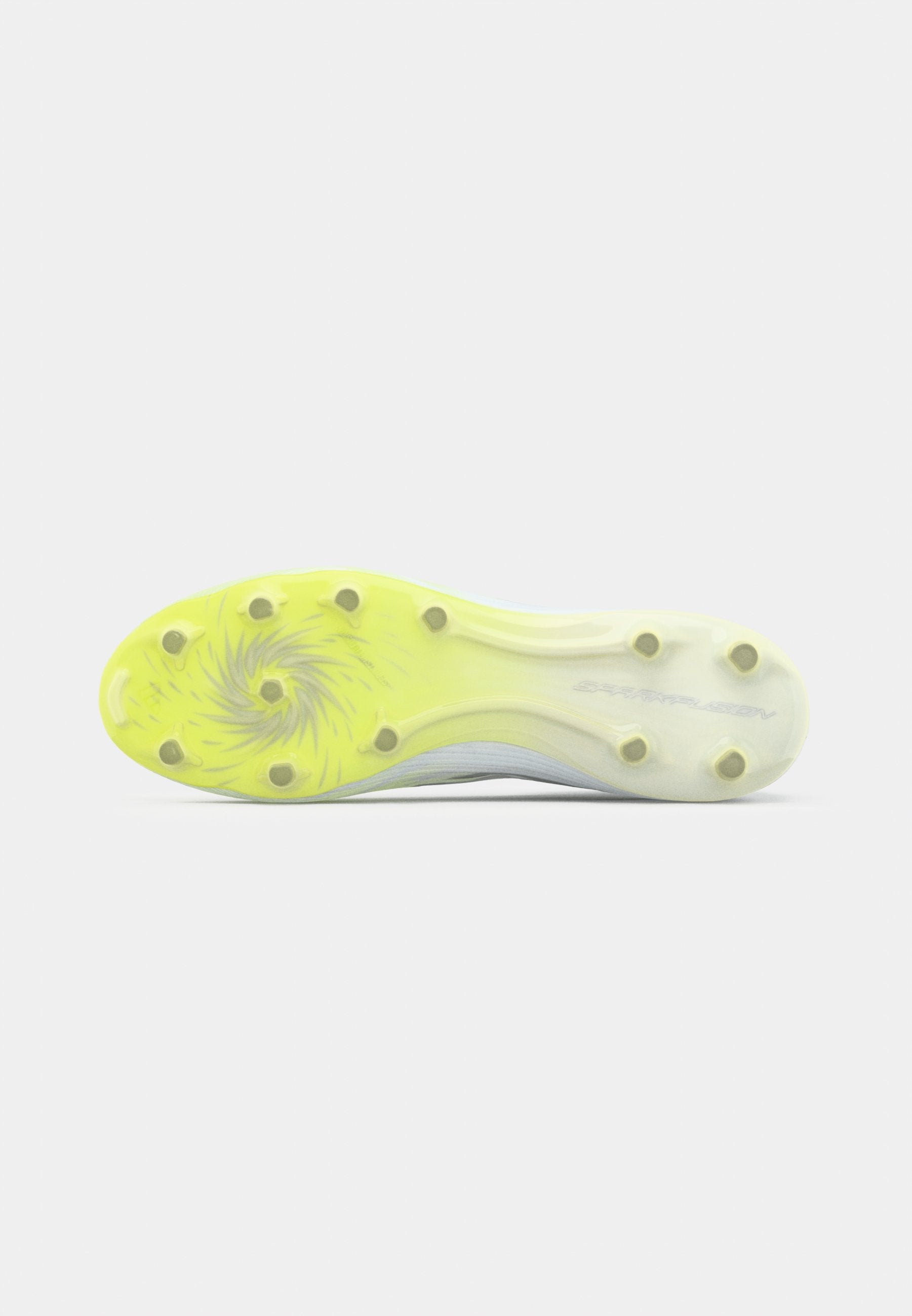 F50 SPARKFUSION PRO MID CUT - Chaussures de football sur terrain synthétique - footwear white/iron metallic/hi res yellow