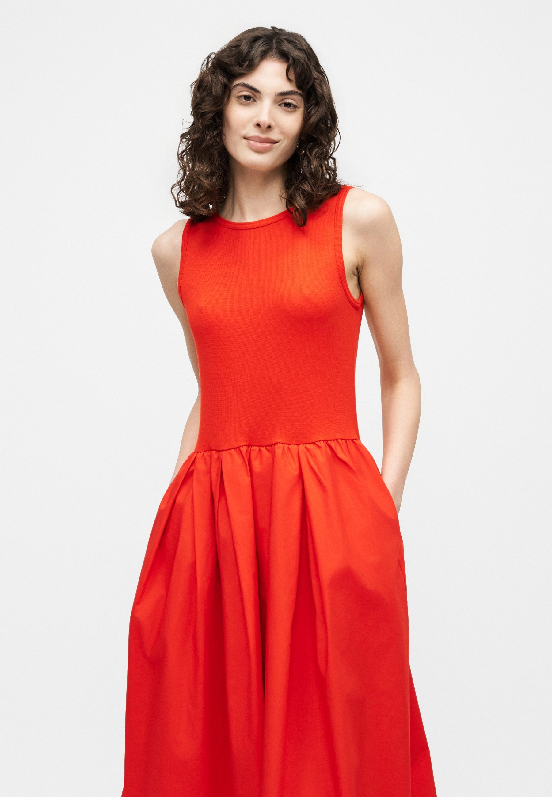 COMBO DRESS - Jersey dress - perfect red