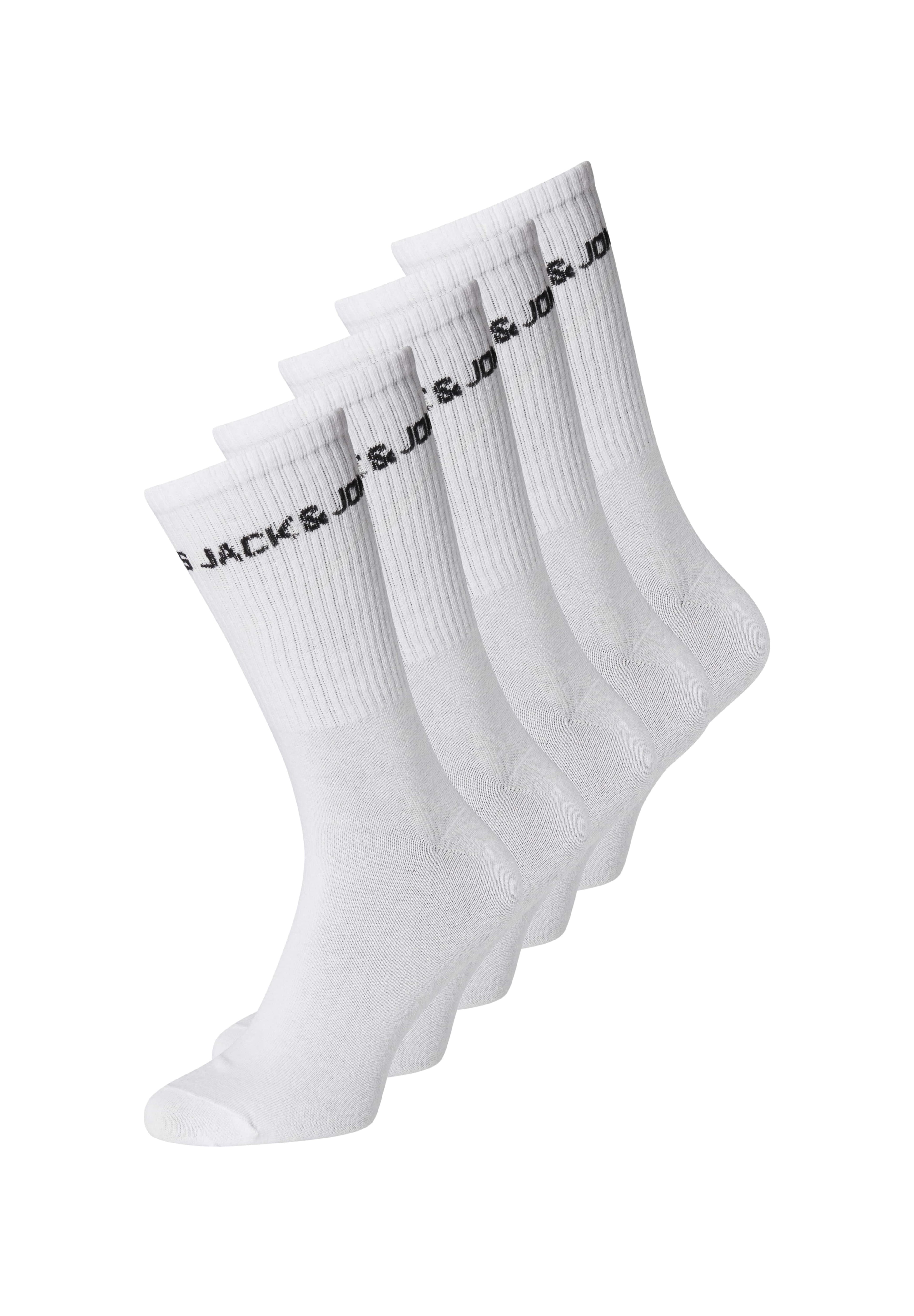 JACBASIC LOGO TENNIS SOCK 5 PACK - Socks - white