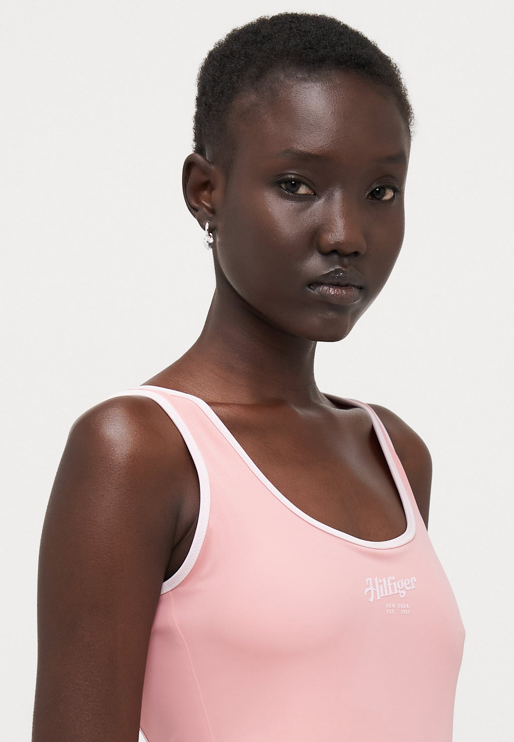 ESSENTIALS ONE PIECE LOGO - Swimsuit - carnation pink