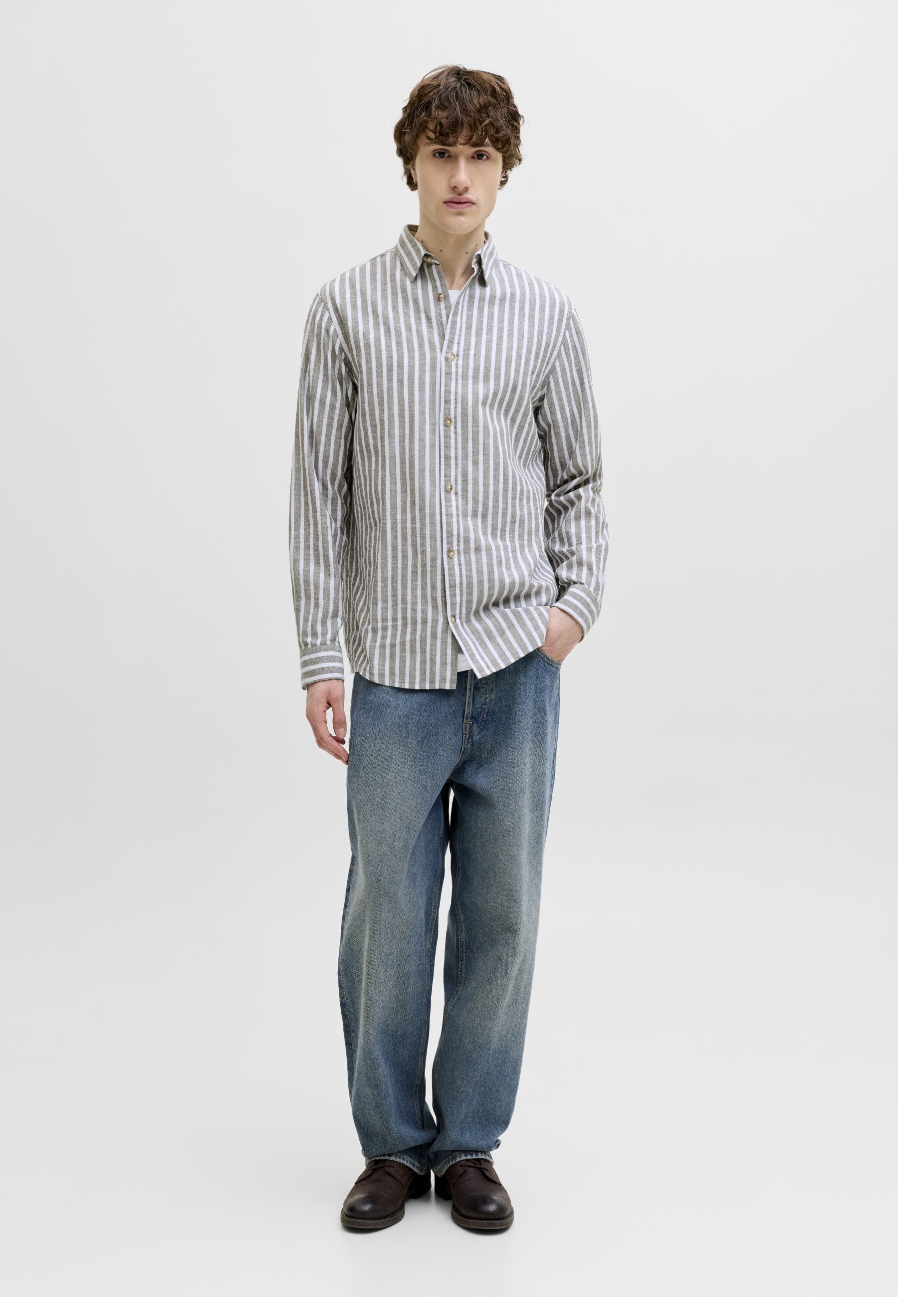 Casual Regular Fit - Shirt - vetiver