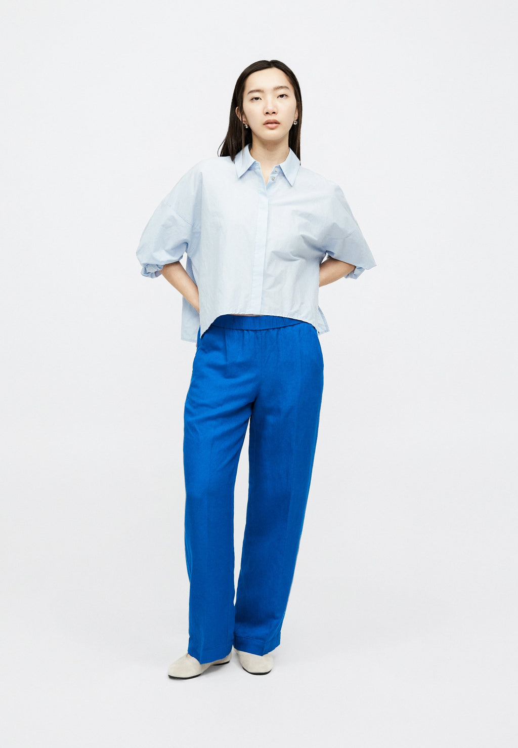 BLEND PULL ON PANTS - Trousers - royal blue