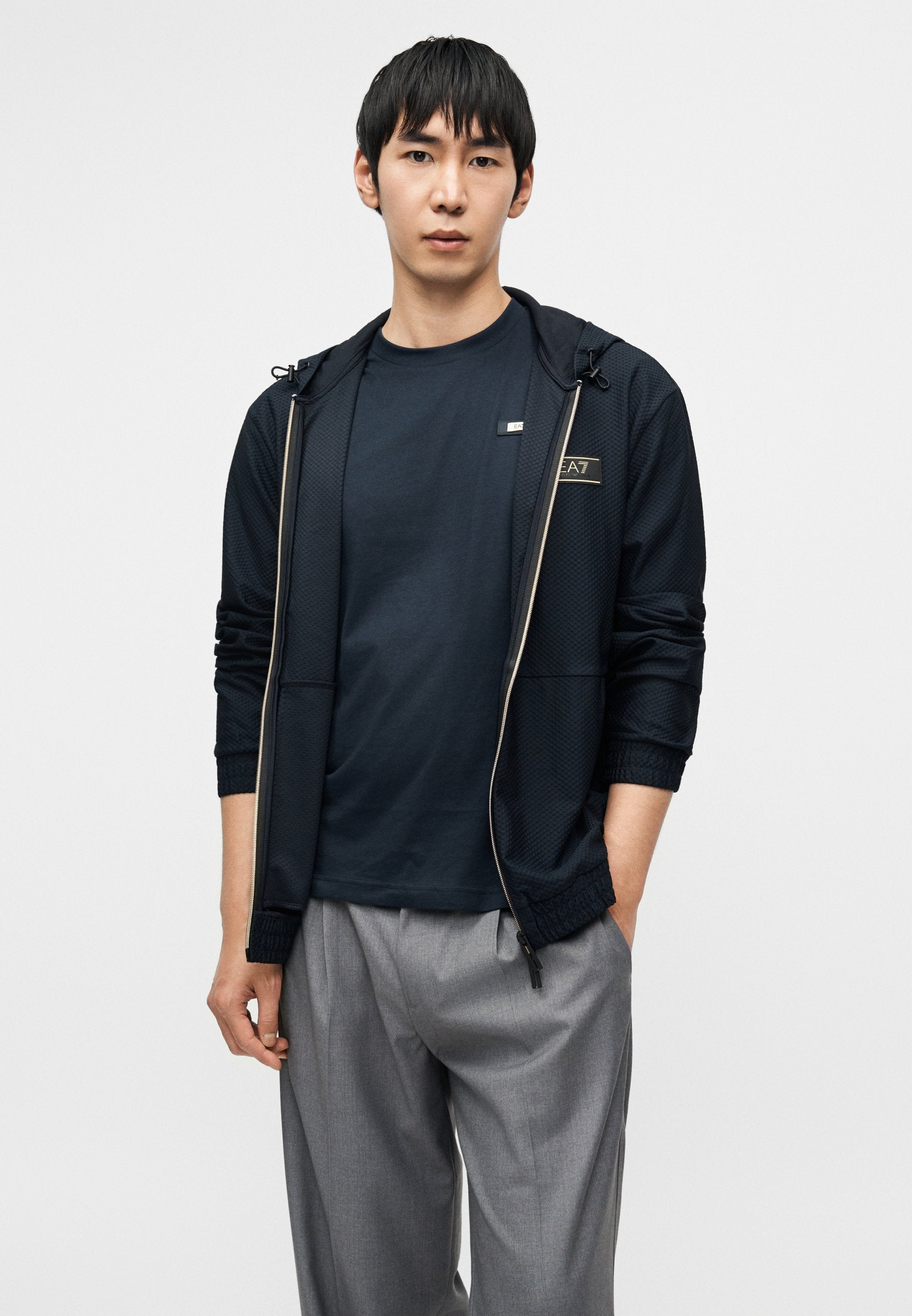 SWEAT À CAPUCHE TRAIN PREMIUM LABEL - Sweatshirt zippé - bleu