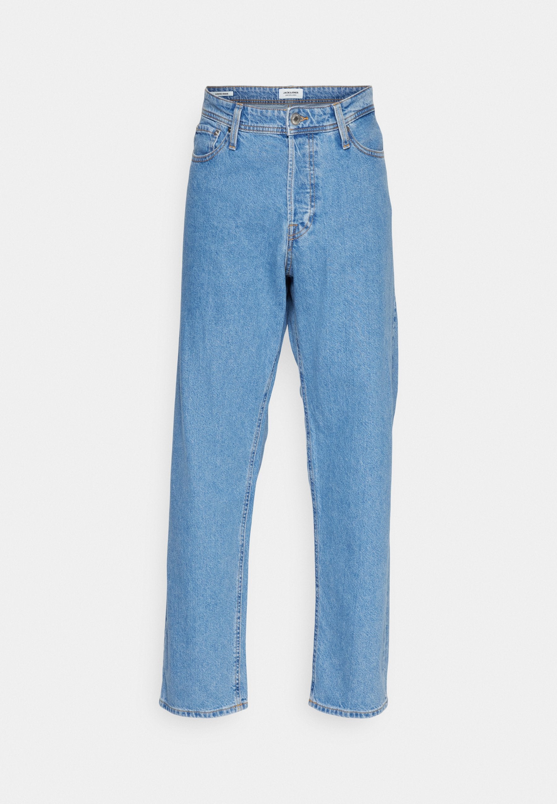 Loose fit JJIEDDIE JJBASIC SQ 735 NOOS - Straight leg jeans - blue denim
