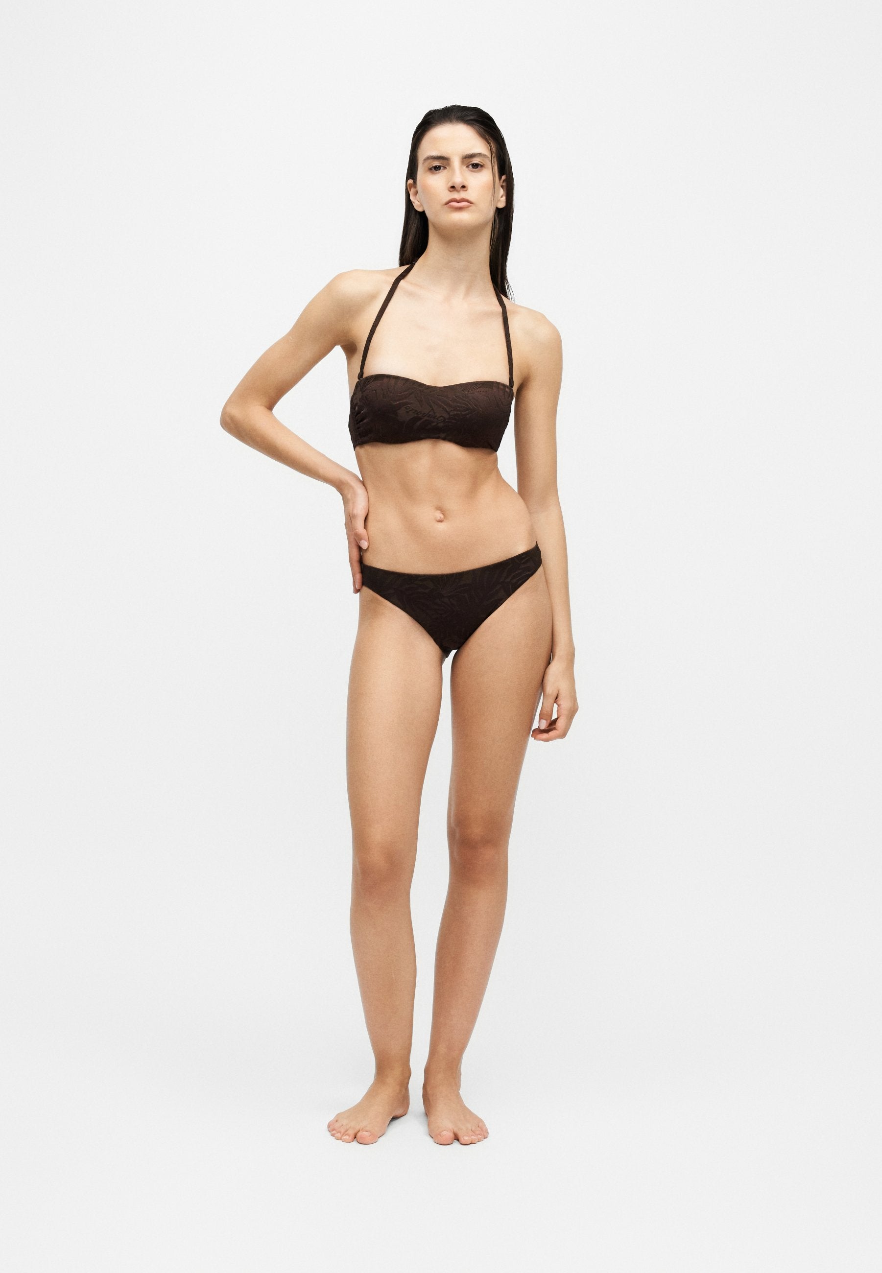 BAND - Bikini - brown monstera