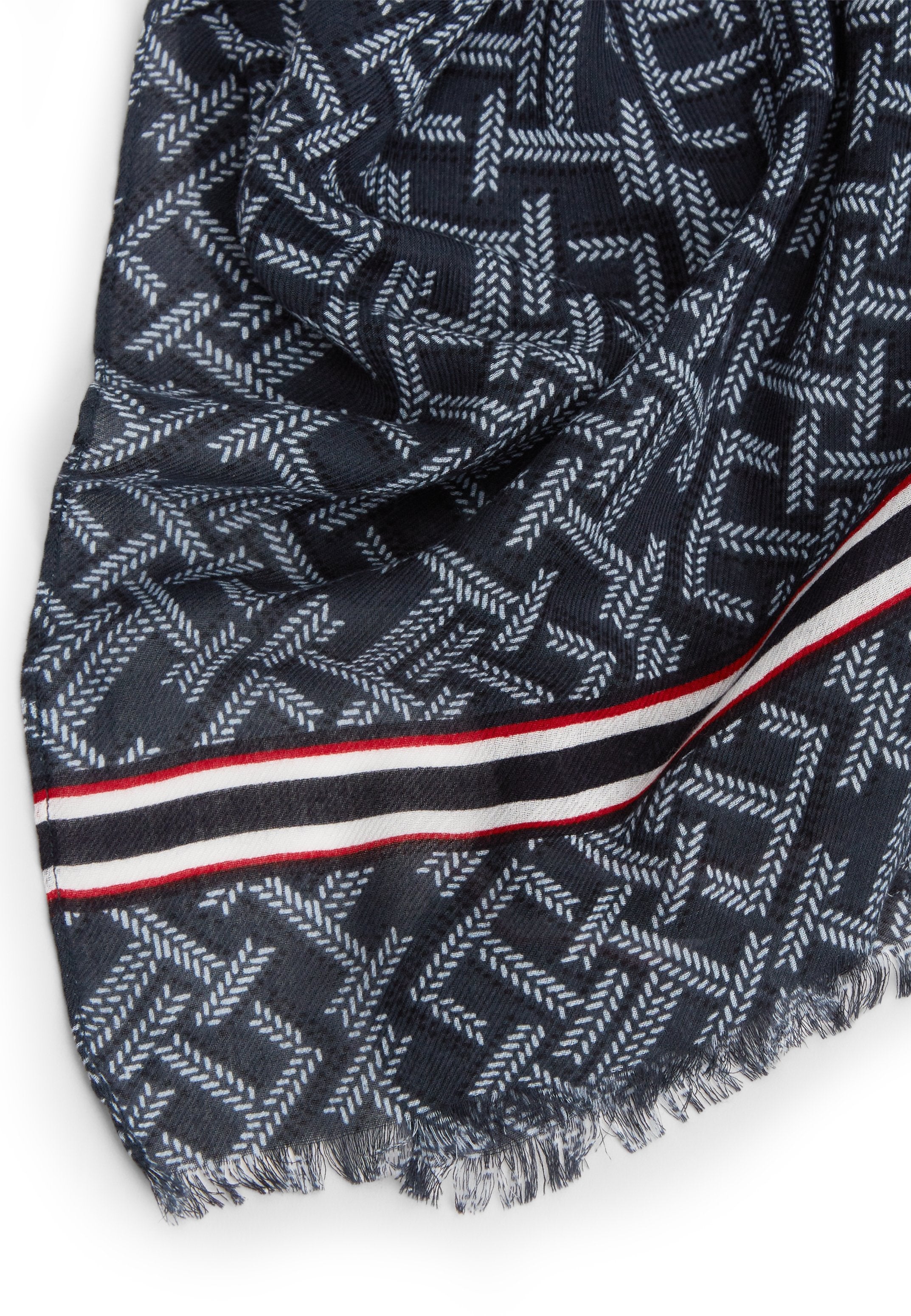 TH MONOGRAM LIGHTWEIGHT SCARF - Scarf - space blue