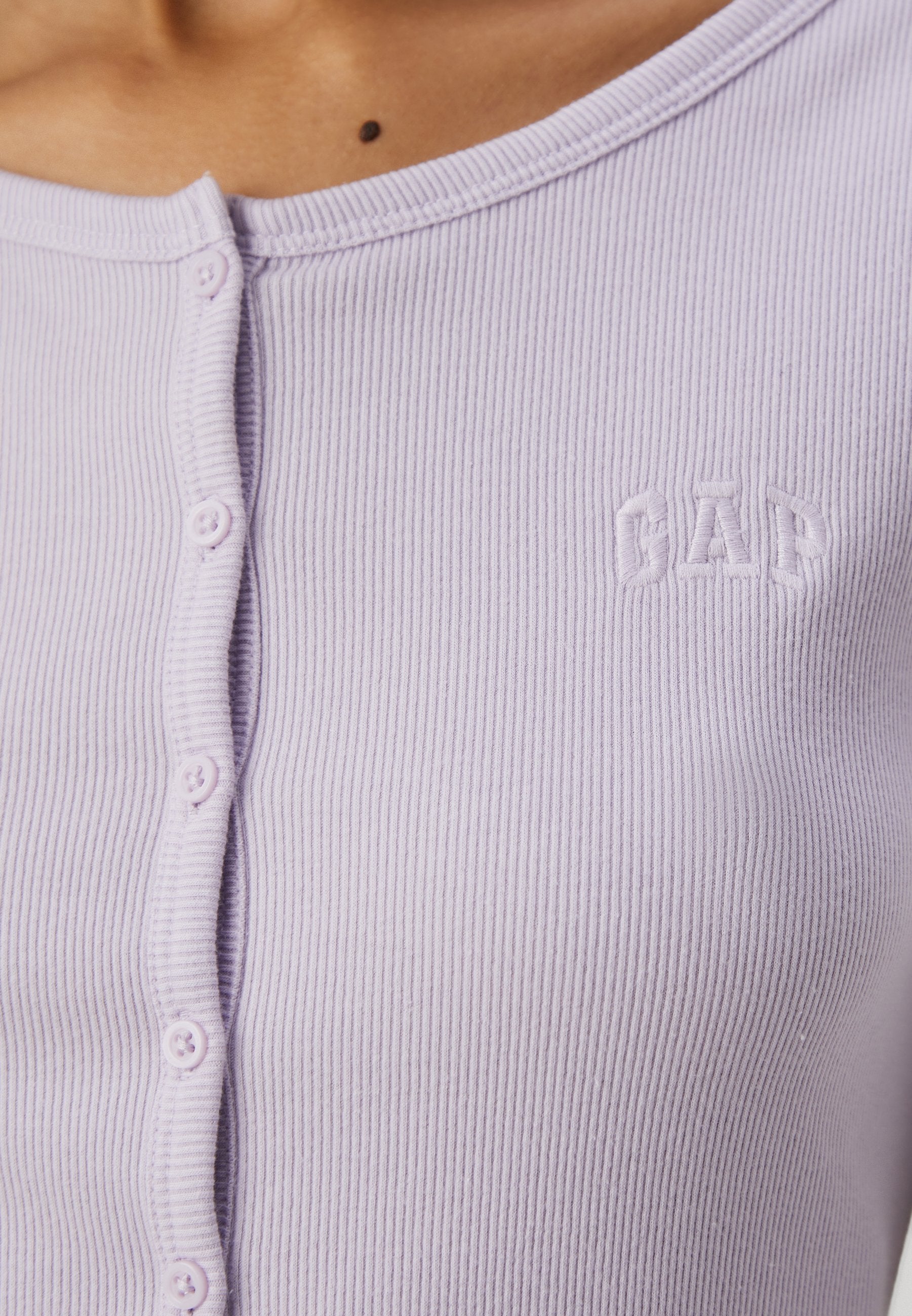 TOP COURT COL ROND - T-shirt imprimé - orchid petal