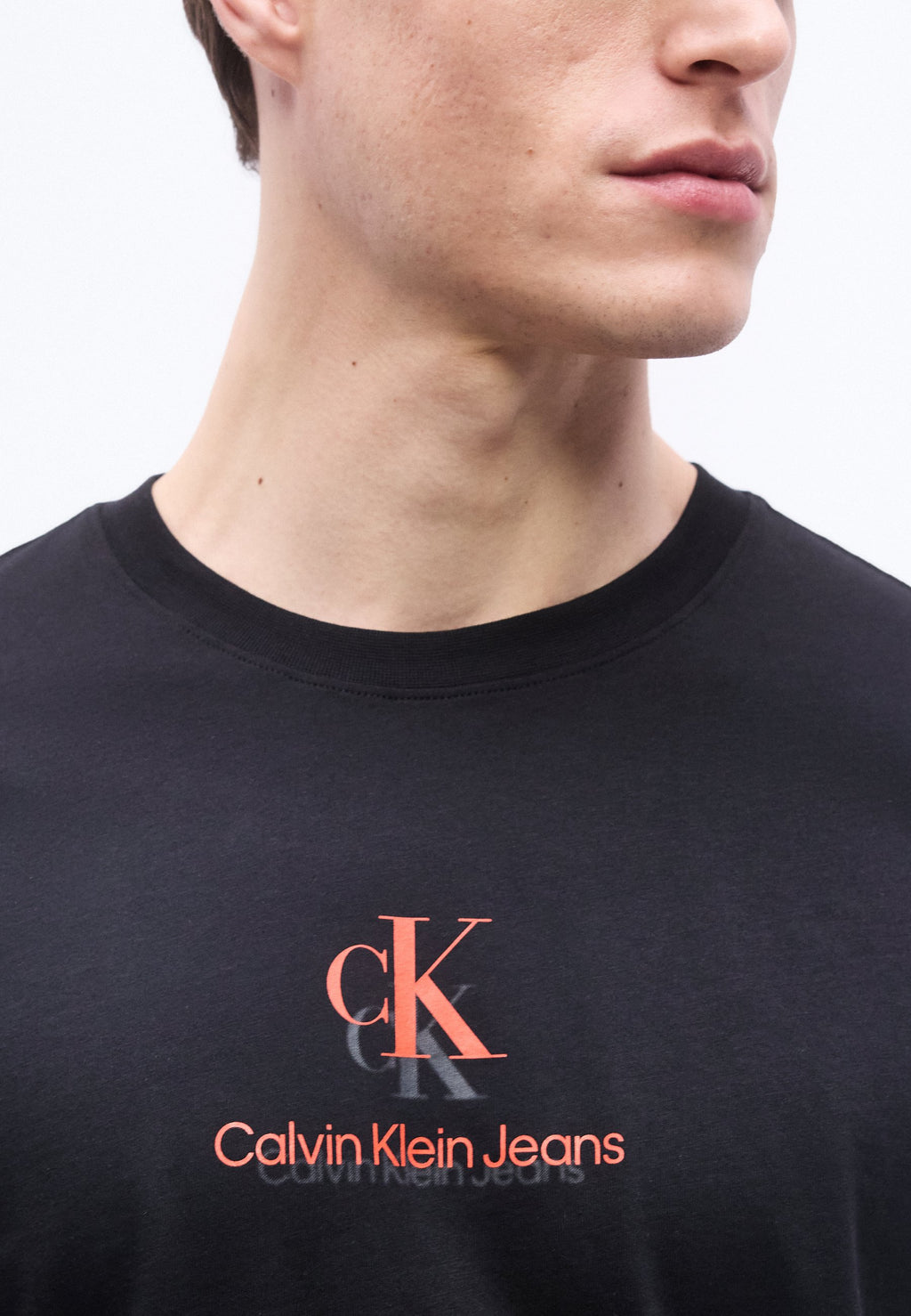 SHADOW LOGO TEE - Print T-shirt - black