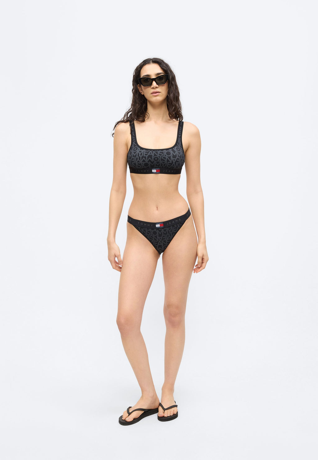 HERITAGE BRALETTE PRINT - Bikini top - black