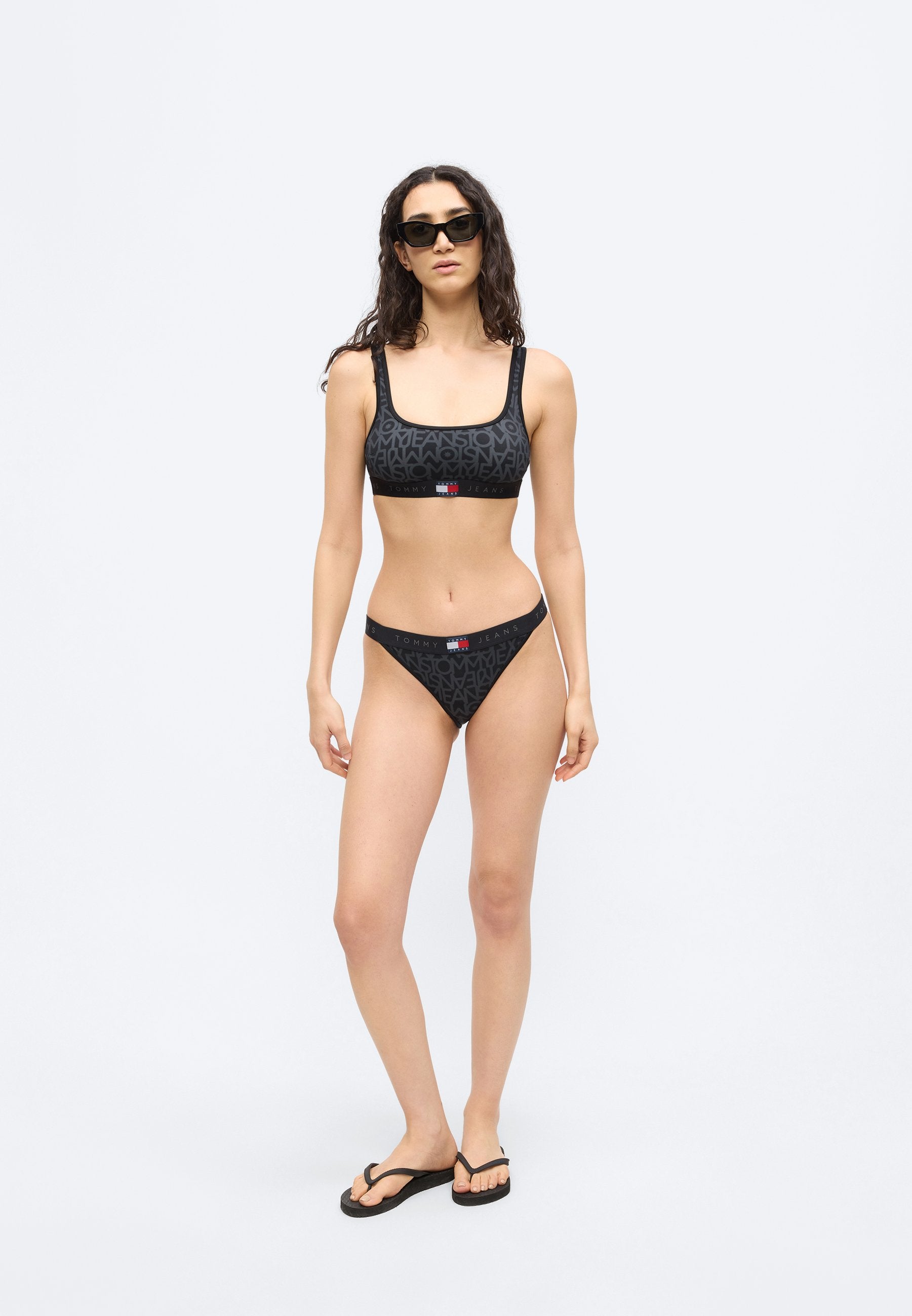 HERITAGE BRALETTE PRINT - Bikini top - black