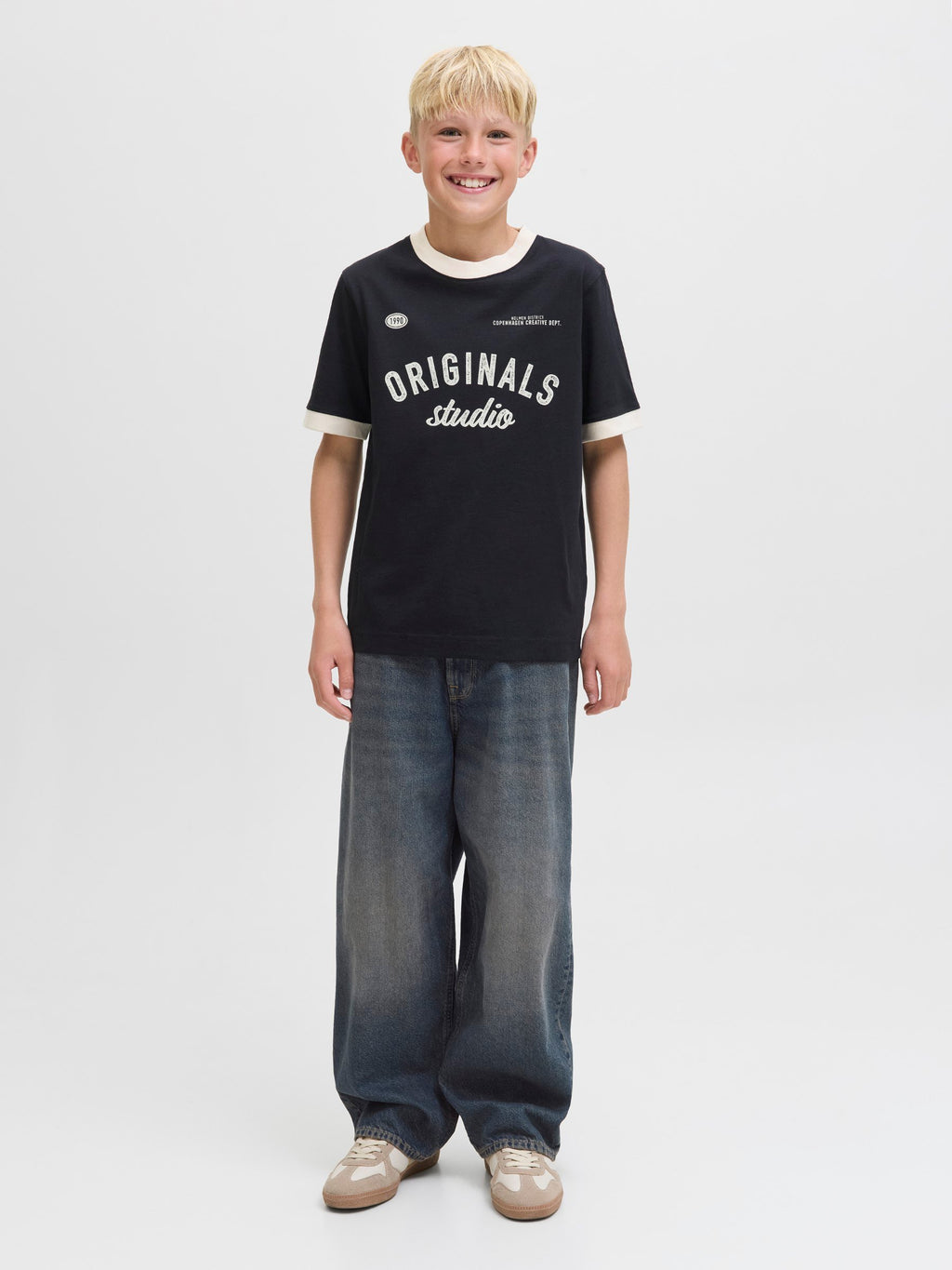 JJIRON JJORIGINAL SQ 311 JNR Junior - Jean à coupe droite - denim bleu