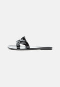 SIGNATURE STRIPES - Mules - black/white