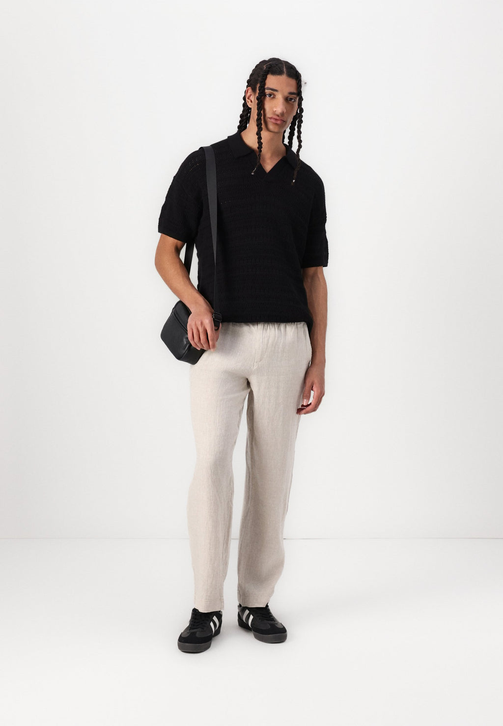 Loose Fit - Trousers - silver lining