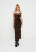 COLUMN MAXI DRESS - Cocktail dress / Party dress - brown
