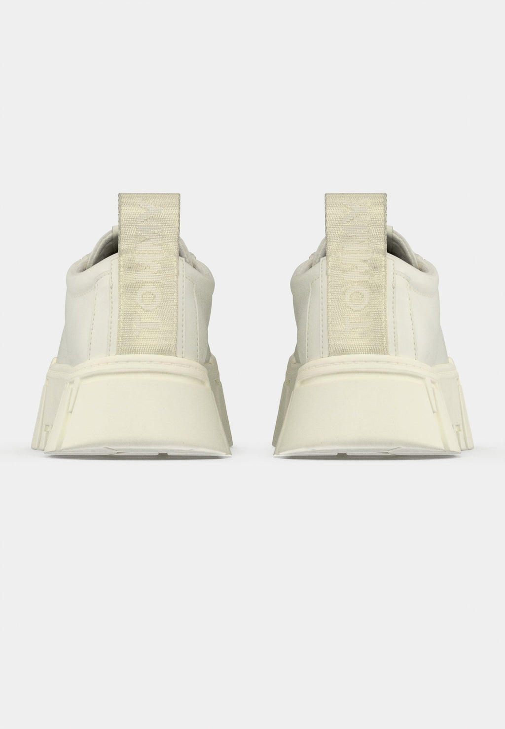LOGO TAB PLATFORM CLEAT TRAINERS - Trainers - ivory
