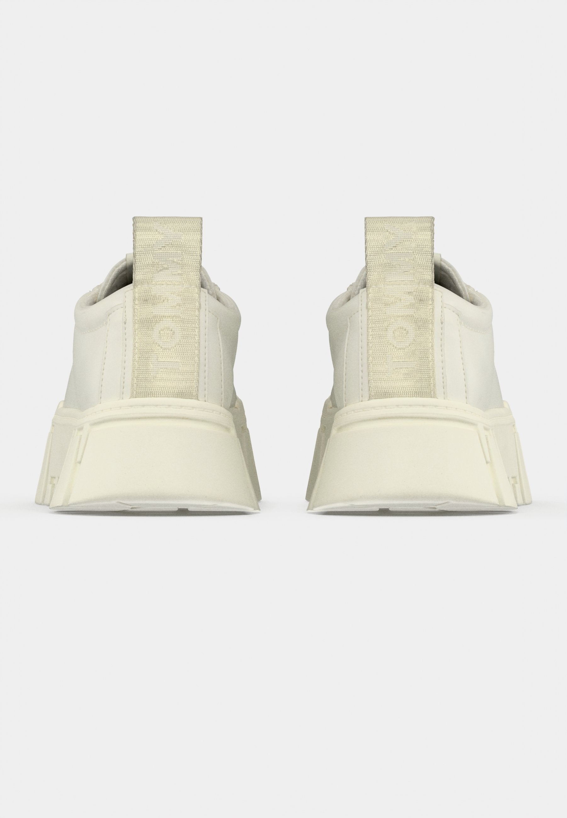 LOGO TAB PLATFORM CLEAT TRAINERS - Trainers - ivory