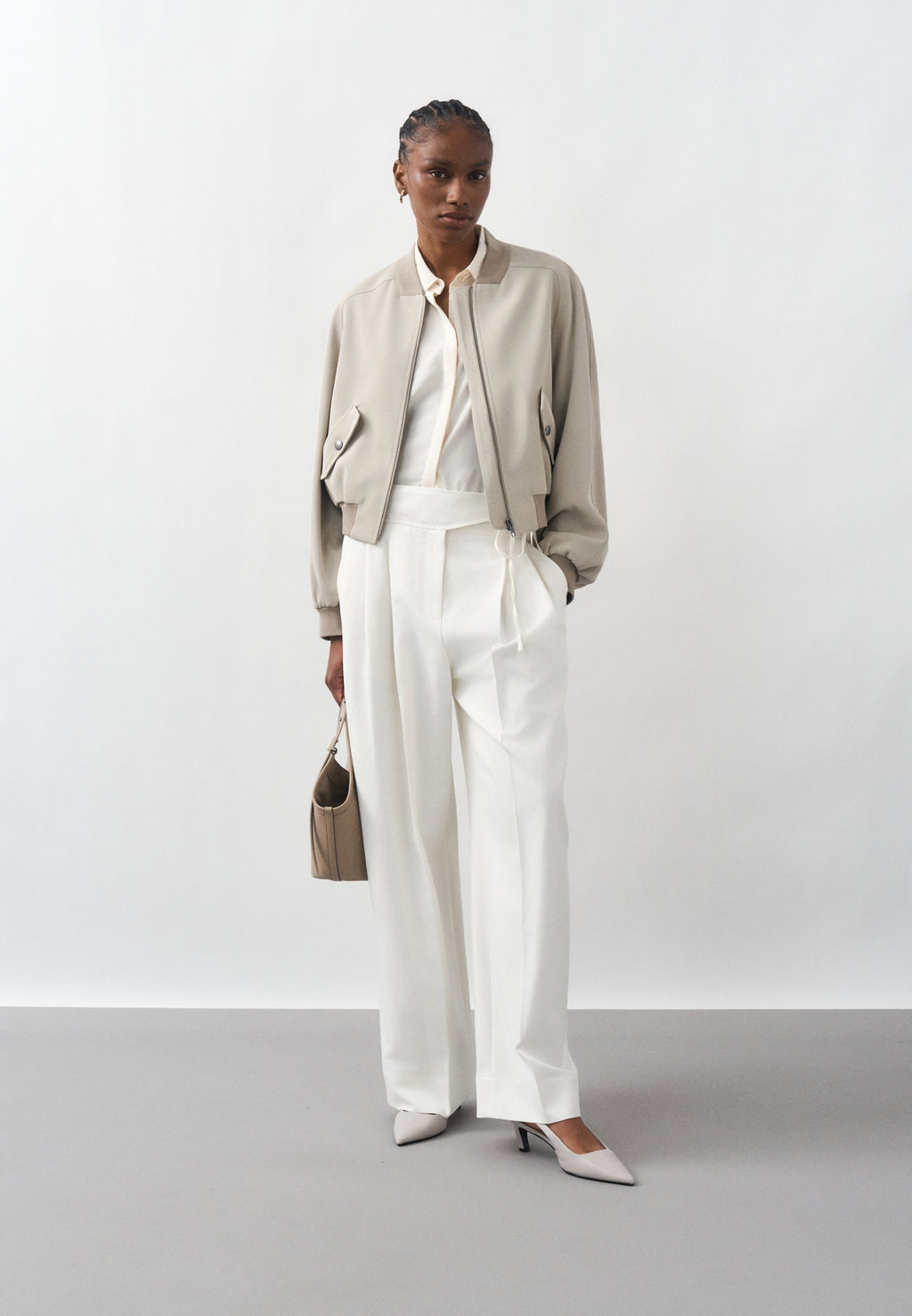 TALILY - Trousers - open white