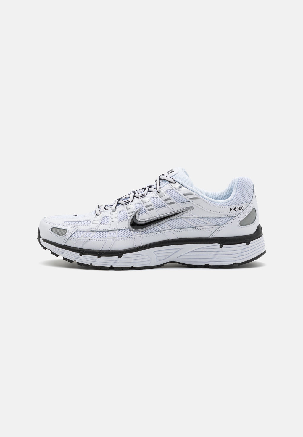 P 6000 UNISEX - Trainers - white/black/metallic silver