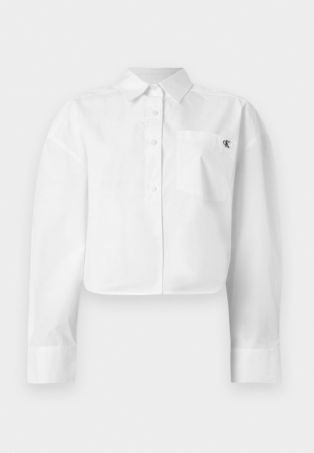 CROPPED - Button-down blouse - brilliant white