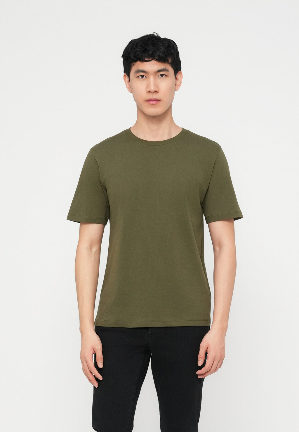 JJEORGANIC BASIC TEE O NECK 5 PACK - T-shirt basique - moonbeam/crockery/olive night/castlerock/ultimate grey