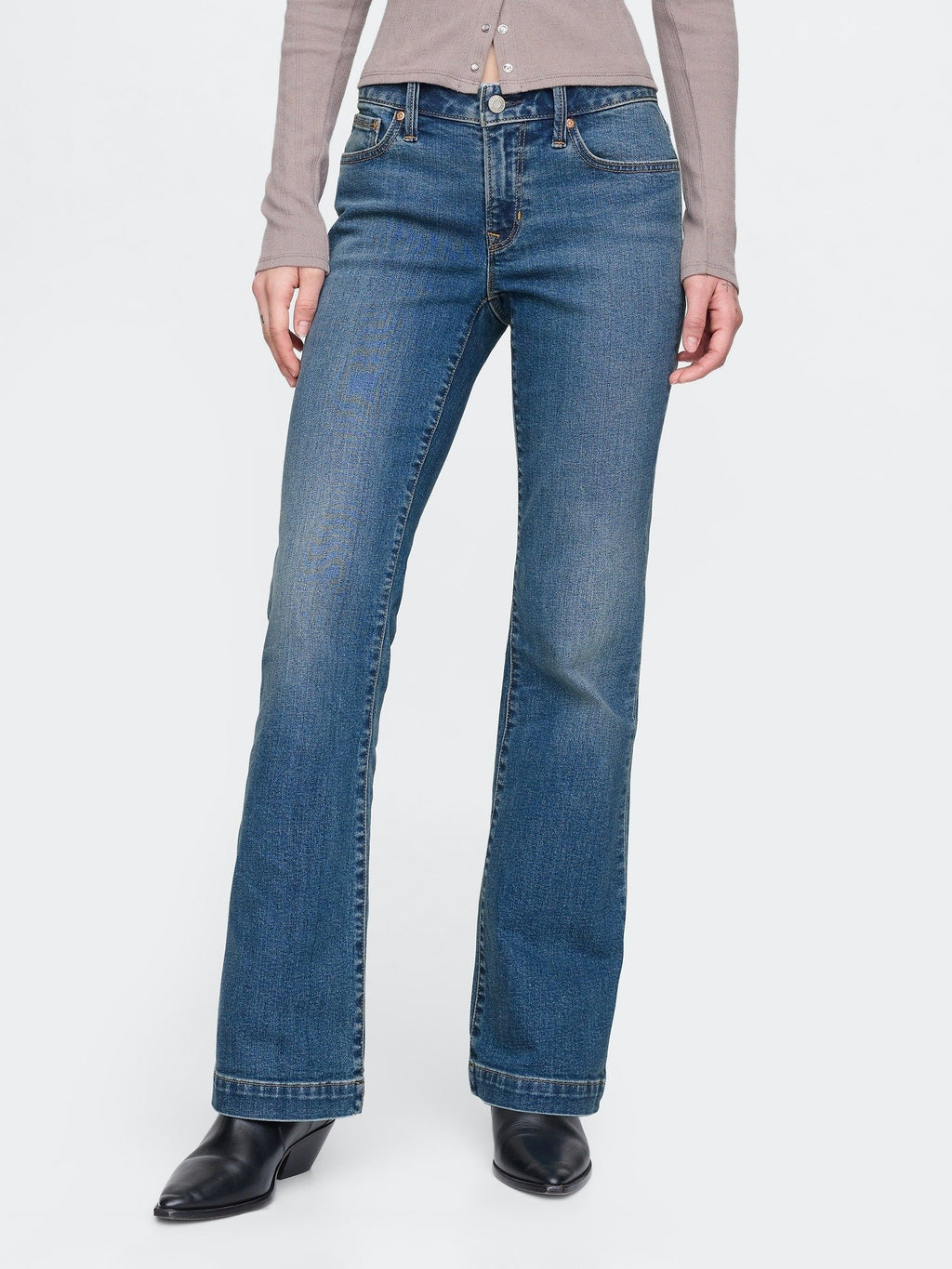 LONG AND LEAN ELLISON - Straight leg jeans - medium indigo