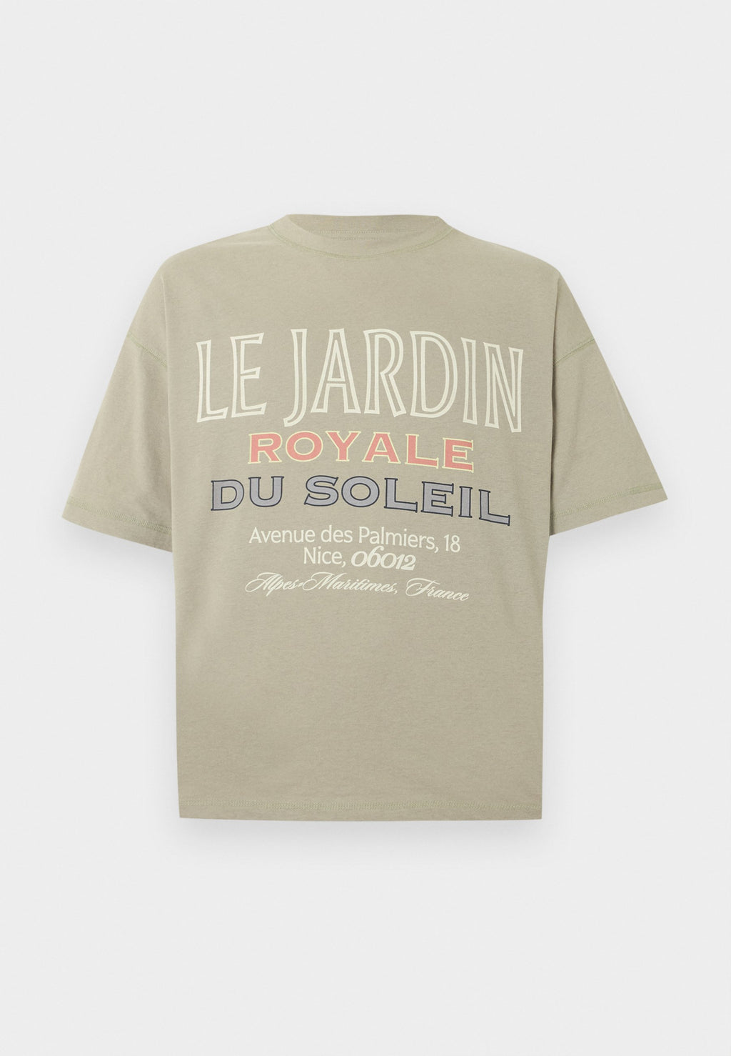 JORMENTON TYPO FRONT TEE CREW NECK - Print T-shirt - seagrass