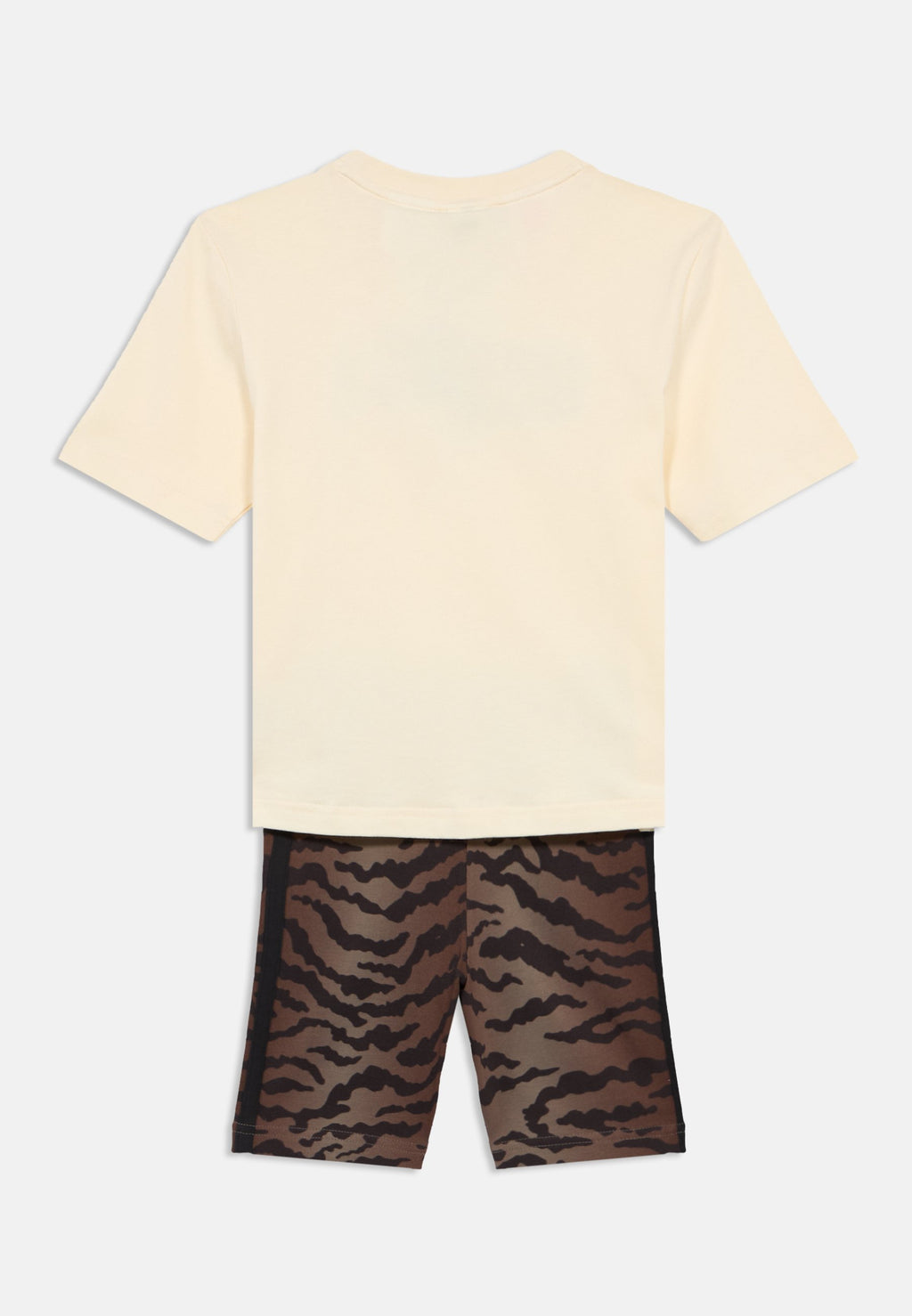 KIDS SET UNISEX - Sports shorts - cream white/night brown