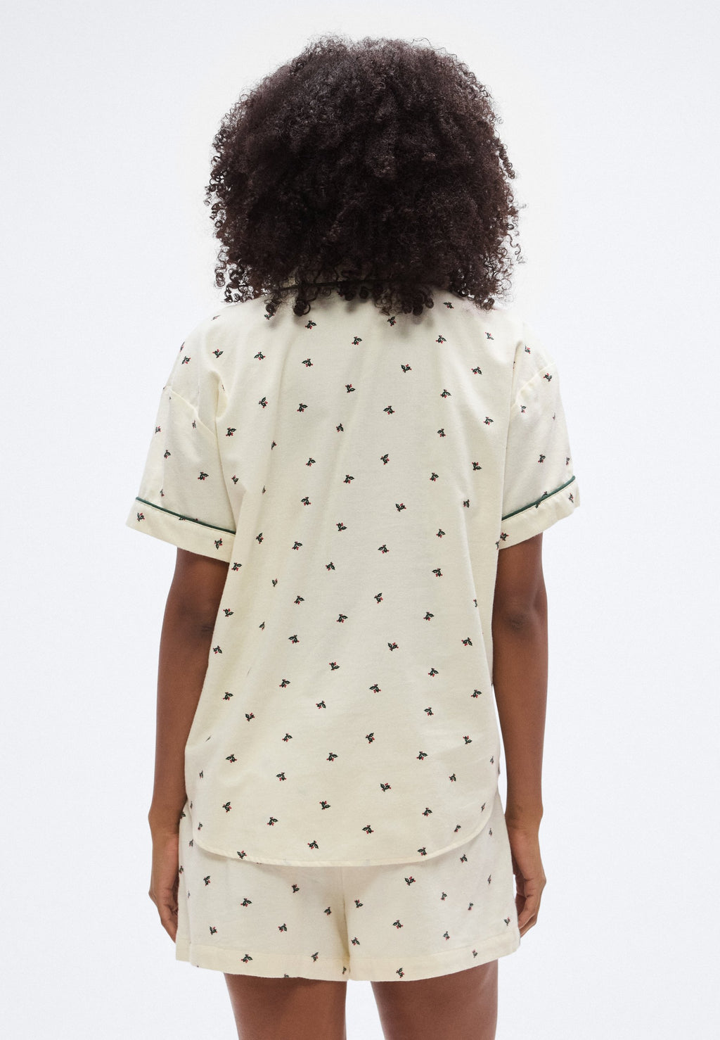 SHORT PJ - Pyjama set - off-white/green