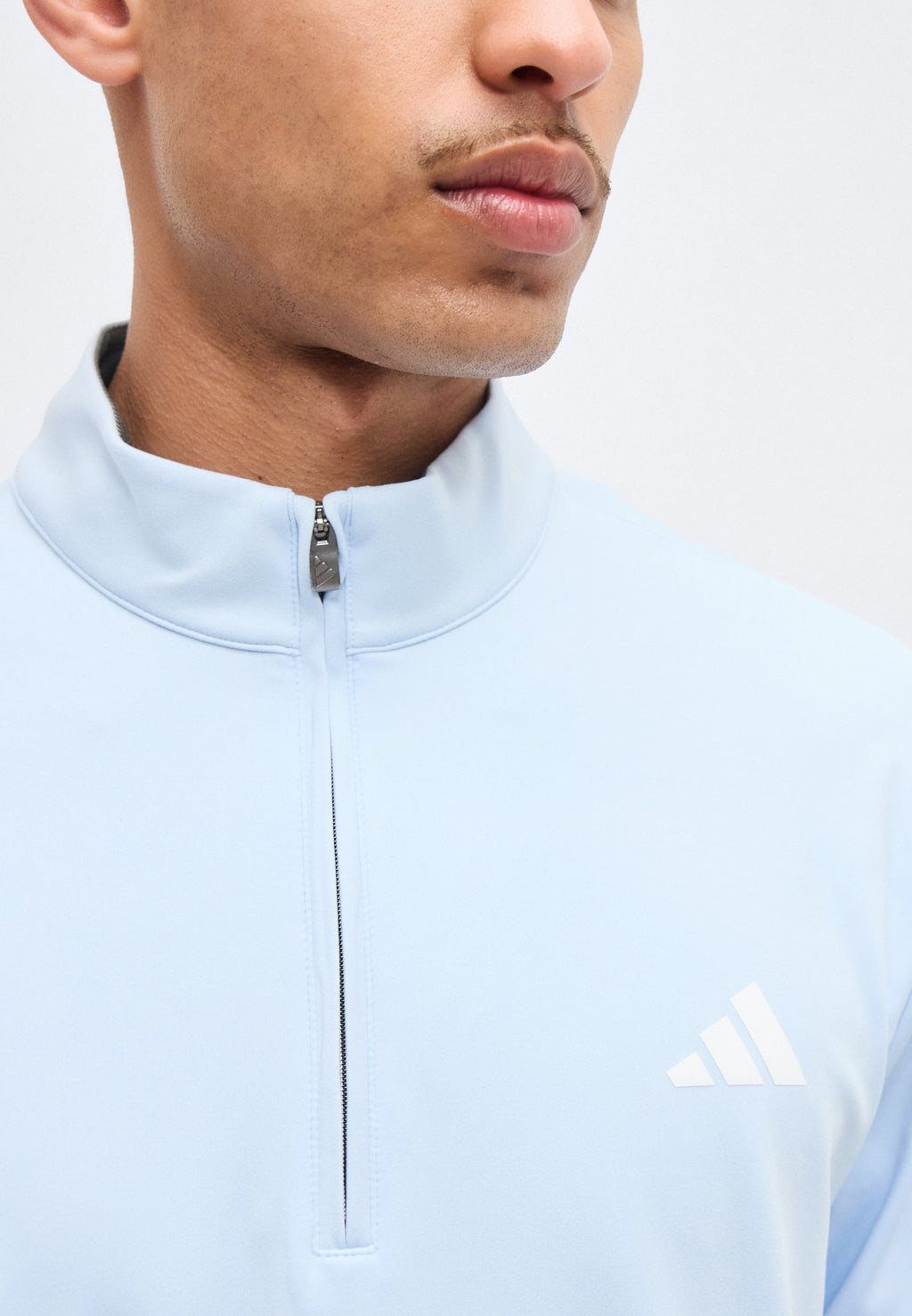 ULTIMATE CLASSIC QUARTER ZIP - Long sleeved top - light blue