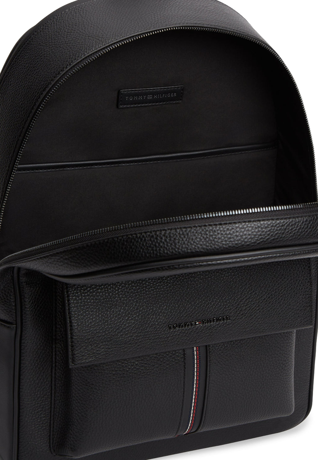 FLAP POCKET PEBBLE GRAIN DOME BACKPACK - Rucksack - black