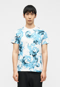 PRINT - Print T-shirt - white/sea