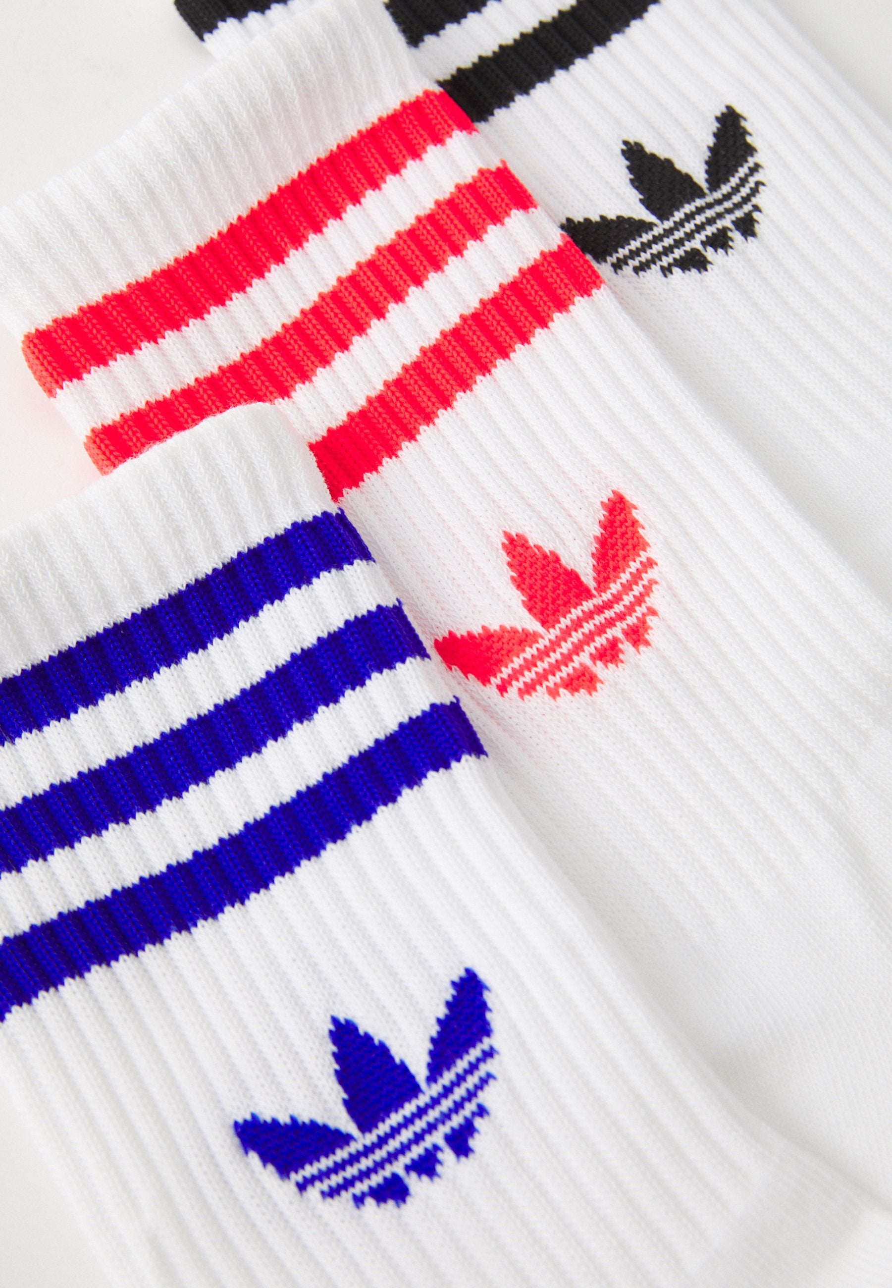 STRIPES CREW UNISEX 3 PACK - Socks - white/lucid red/lucid blue
